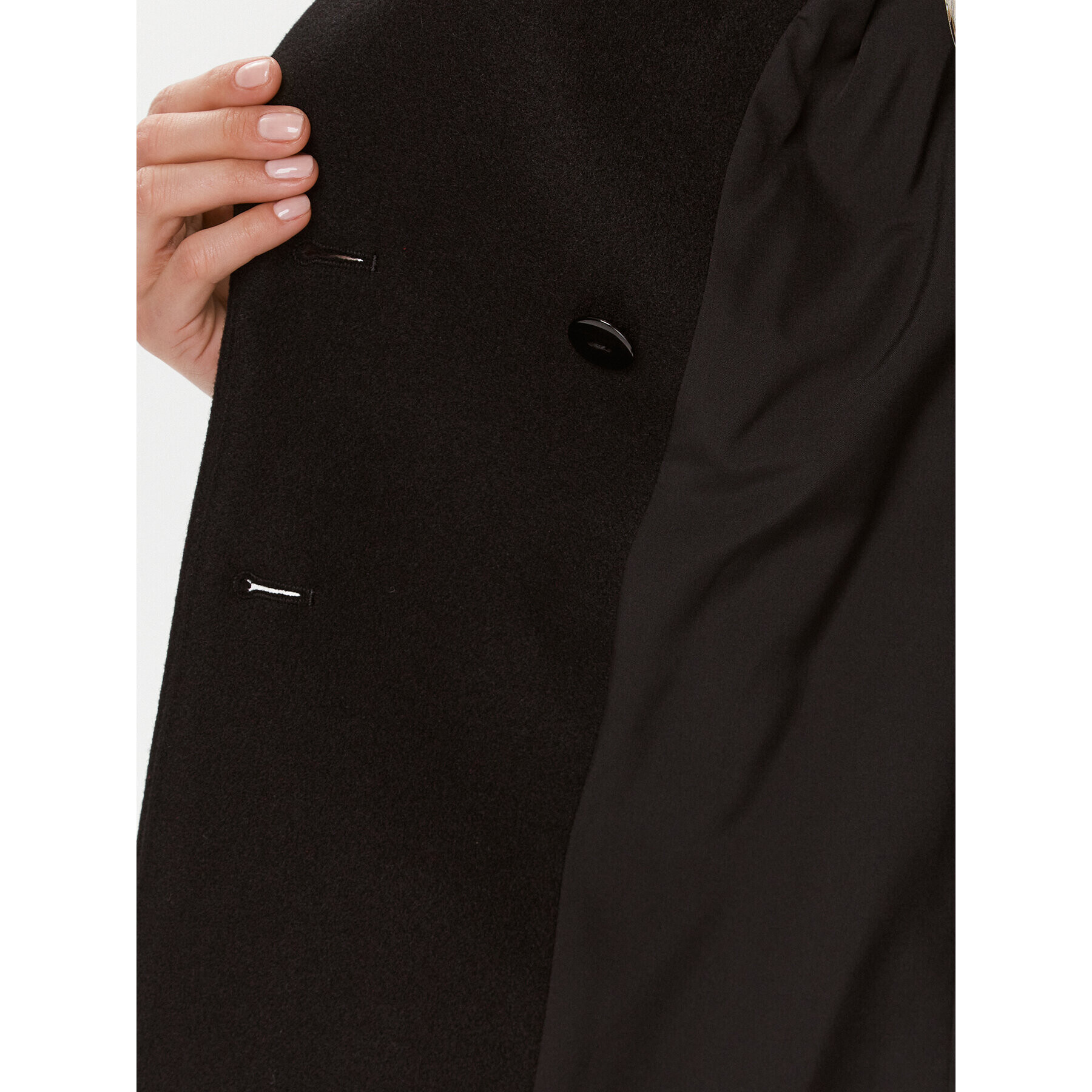 Liu Jo Вълнено палто CF3126 J6063 Черен Regular Fit - Pepit.bg