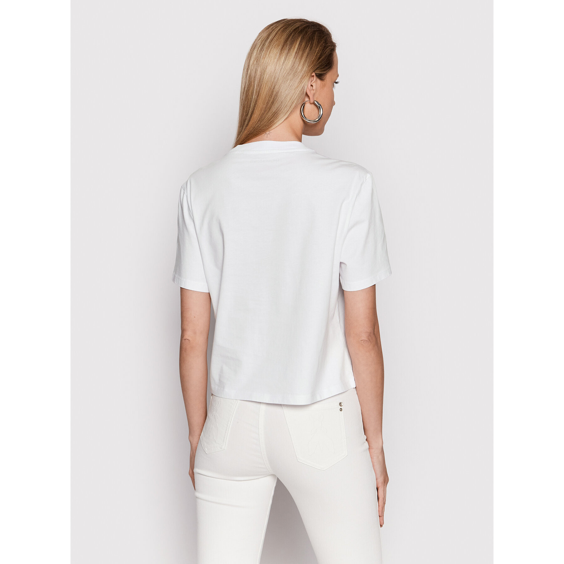 Liviana Conti Тишърт L2SW49 Бял Relaxed Fit - Pepit.bg