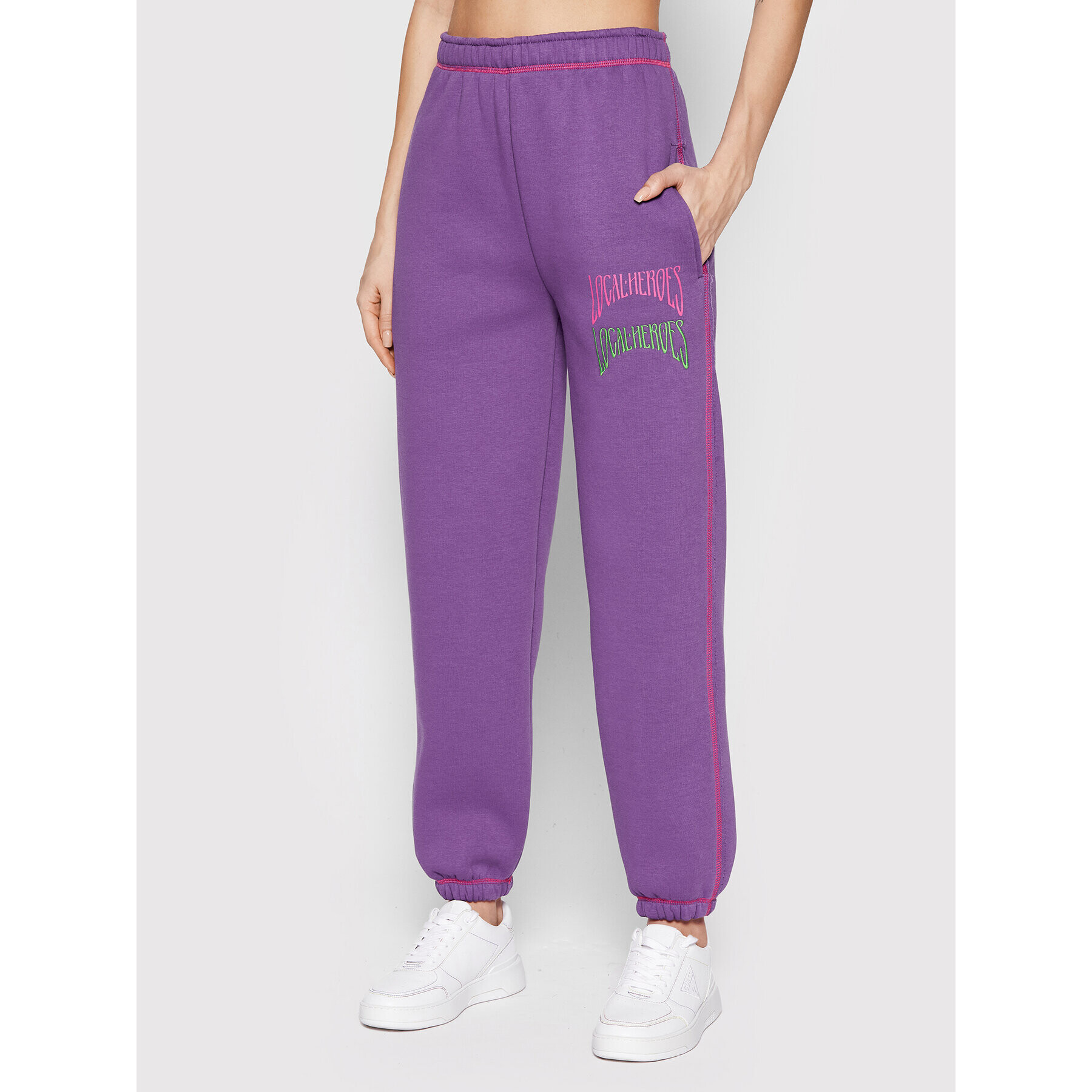 Local Heroes Долнище анцуг Orchid SS22P0002 Виолетов Relaxed Fit - Pepit.bg