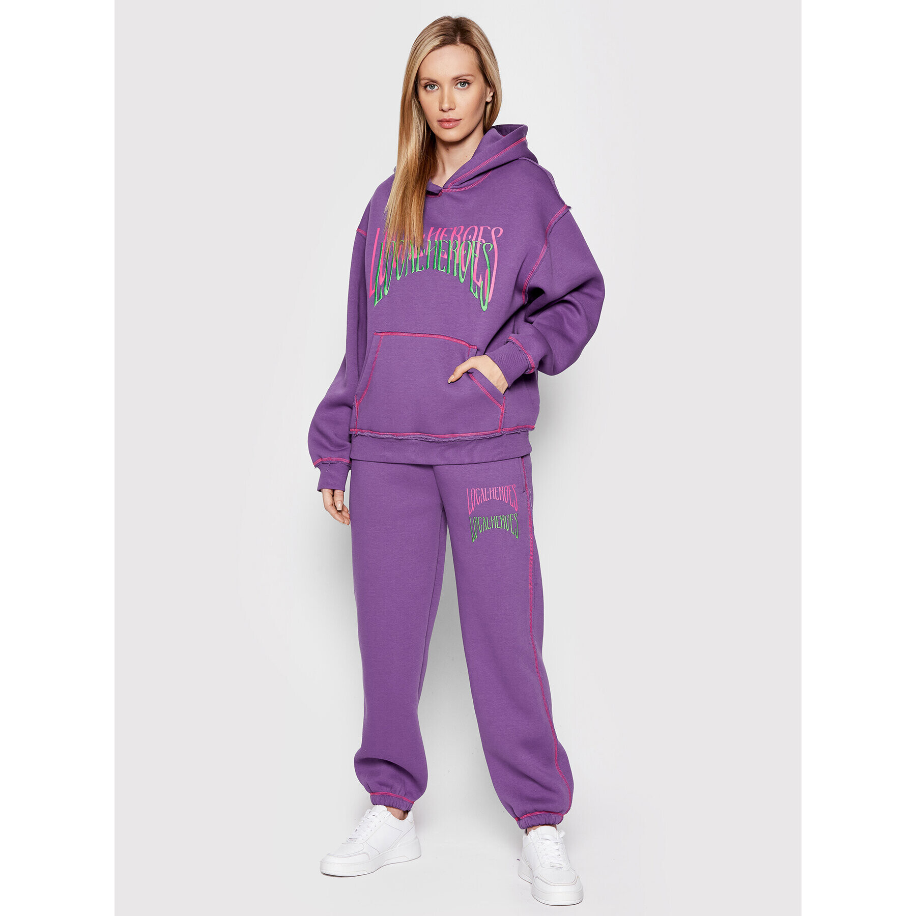 Local Heroes Долнище анцуг Orchid SS22P0002 Виолетов Relaxed Fit - Pepit.bg