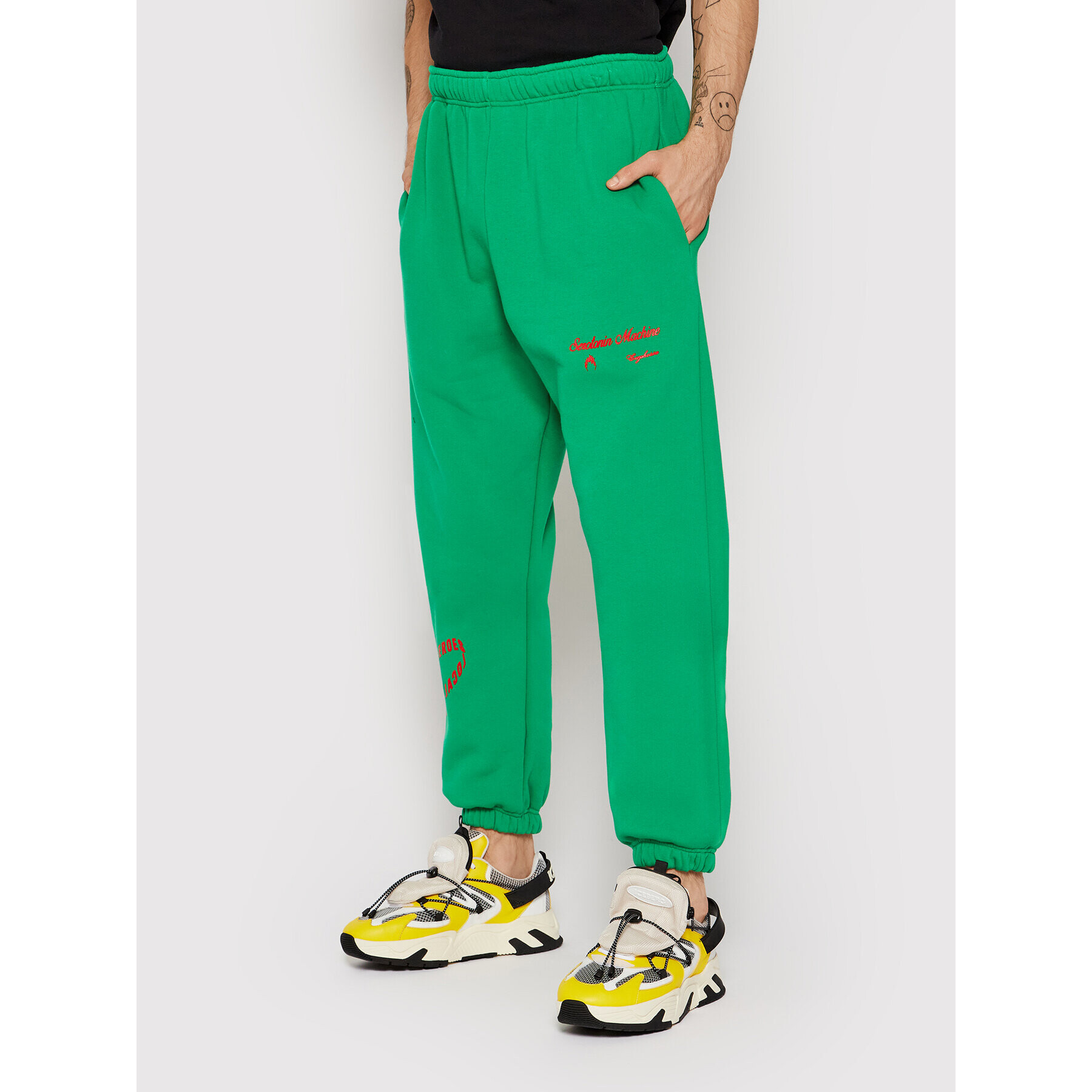 Local Heroes Долнище анцуг Serotonin Machine AW21P0069 Зелен Regular Fit - Pepit.bg