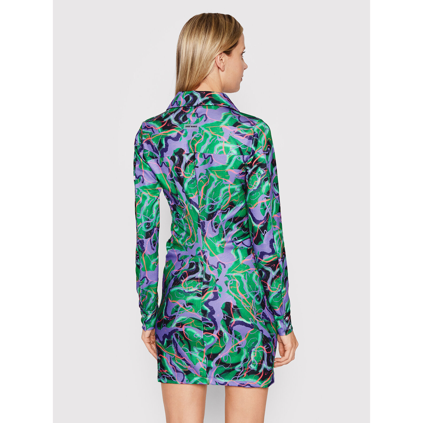 Local Heroes Рокля тип риза Jungle Ruched SS22D0001 Цветен Regular Fit - Pepit.bg