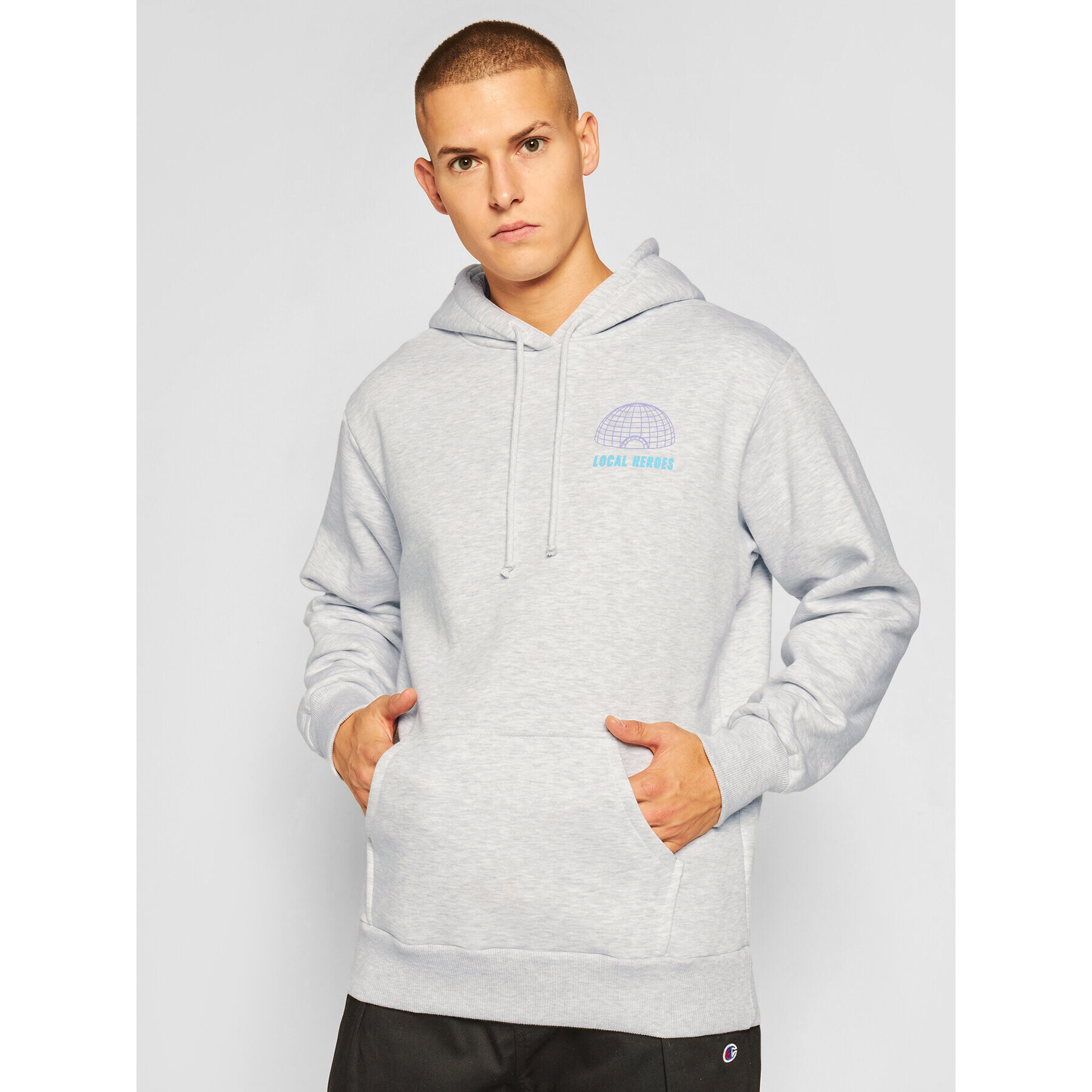 Local Heroes Суитшърт AW2021MENS003 Сив Regular Fit - Pepit.bg