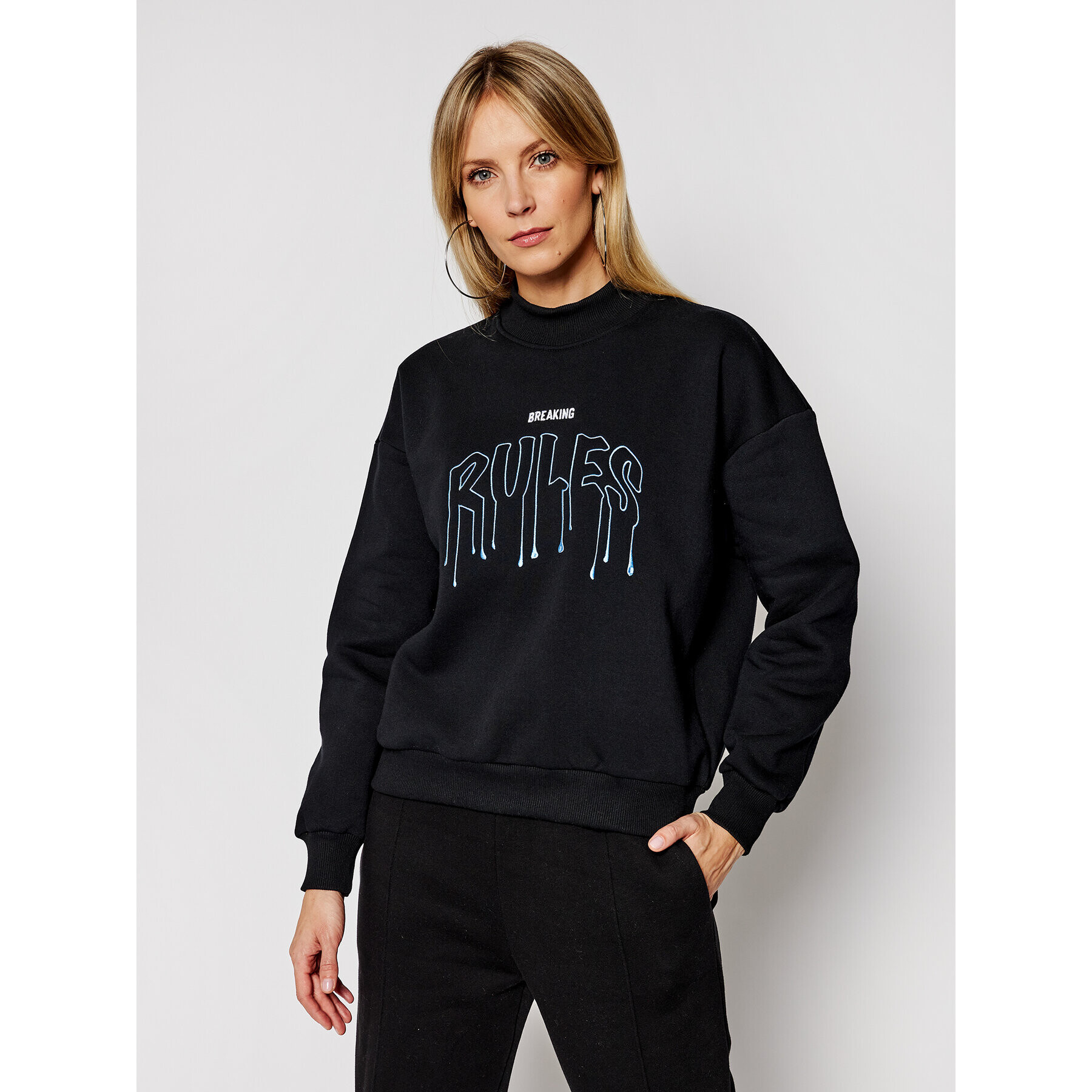 Local Heroes Суитшърт Breaking Rules SS21S0021 Черен Regular Fit - Pepit.bg