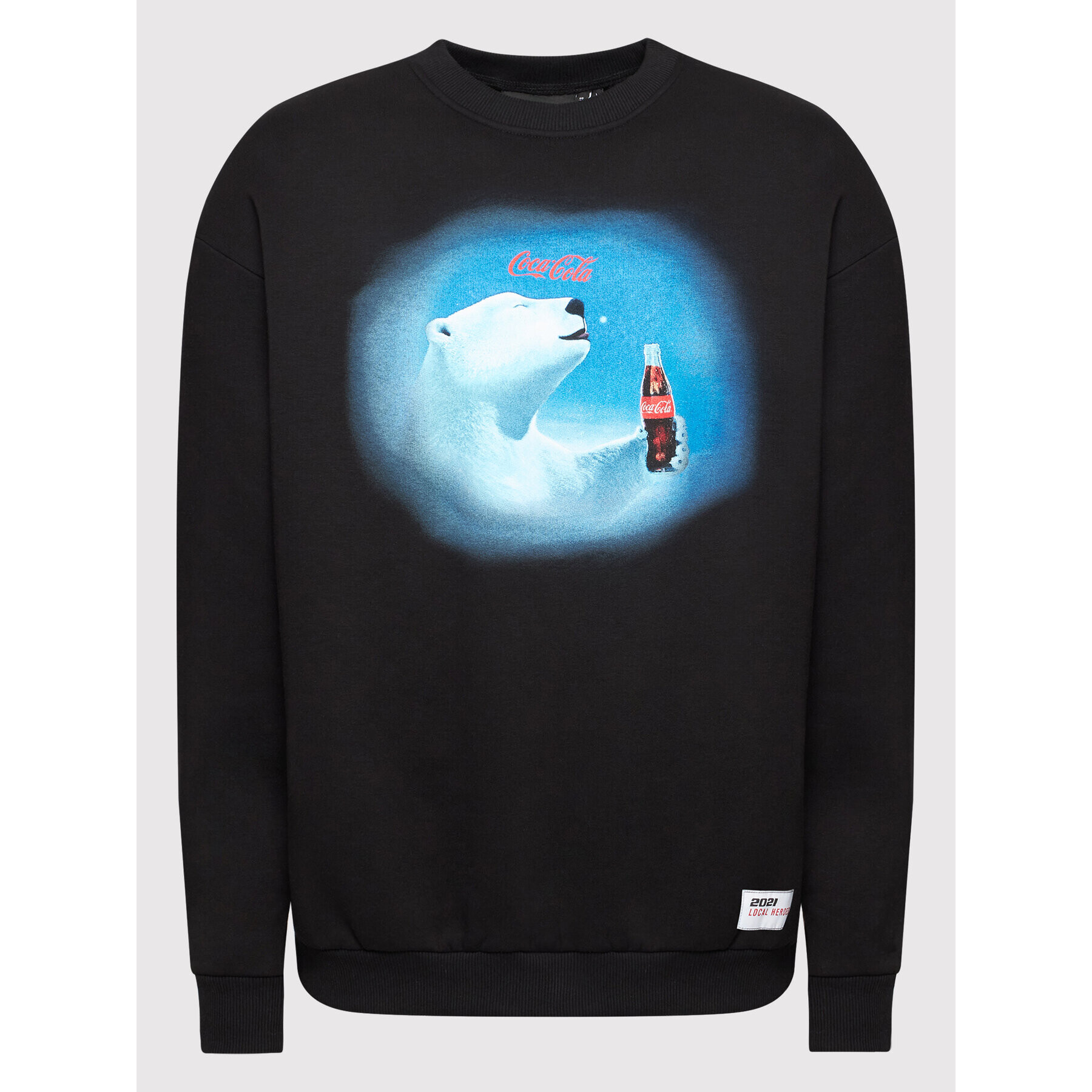 Local Heroes Суитшърт COCA-COLA Polar Bear LHCCS016 Черен Oversize - Pepit.bg