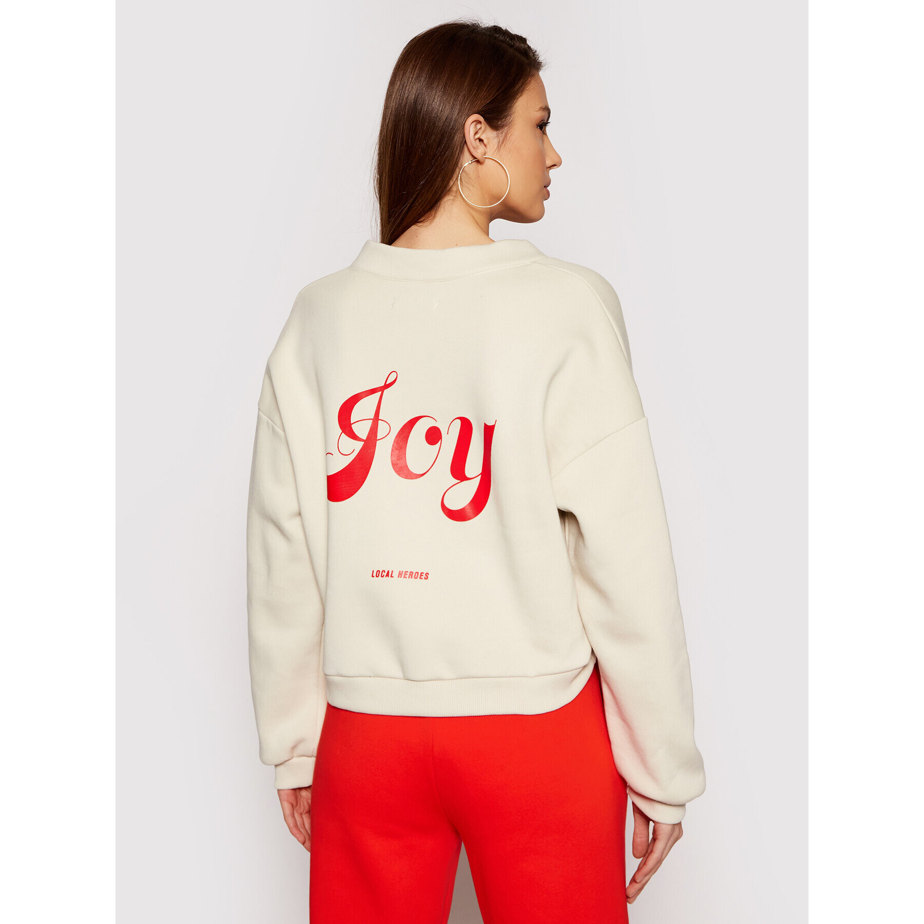 Local Heroes Суитшърт Joy SS21S0019 Бежов Regular Fit - Pepit.bg