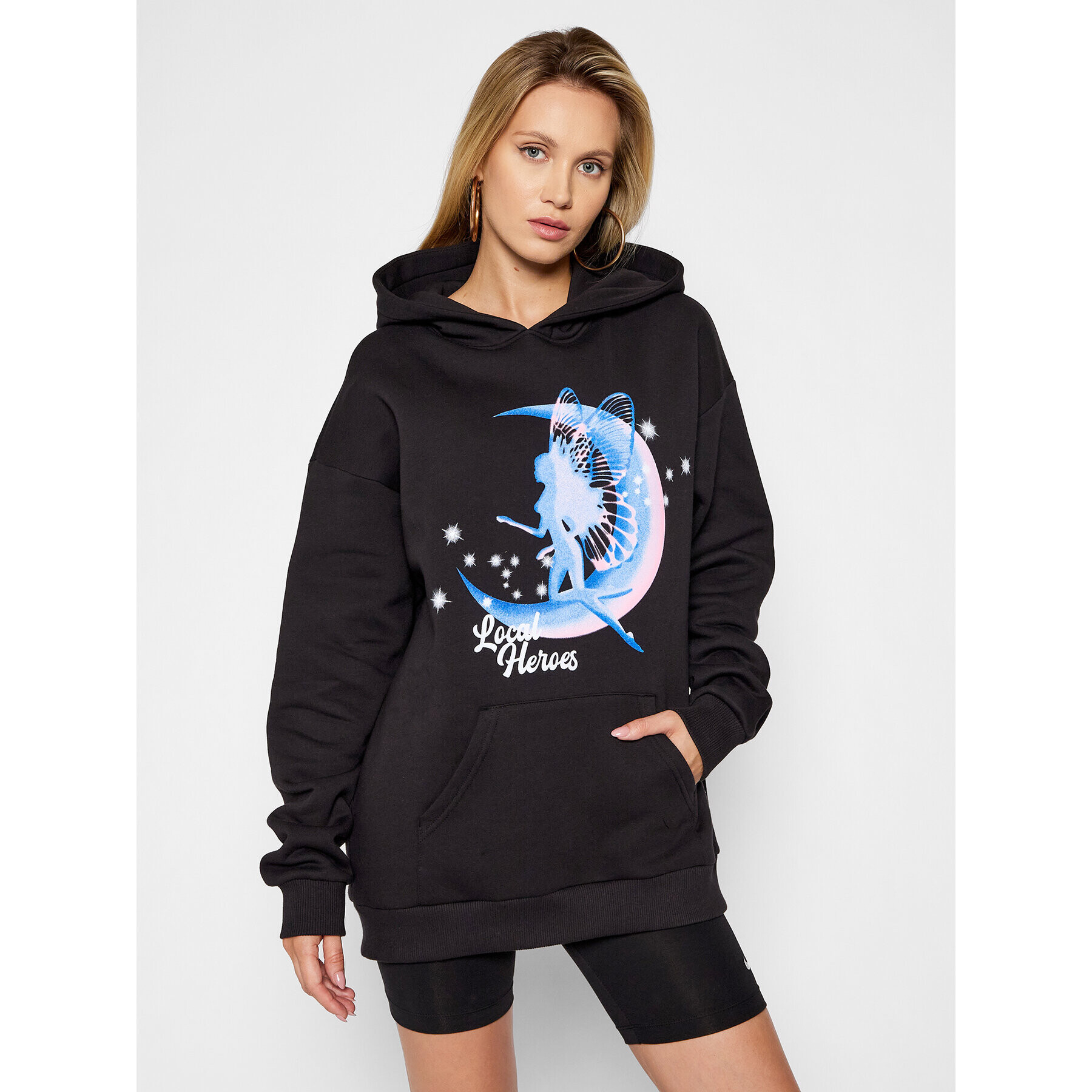 Local Heroes Суитшърт Magic Heaven AW21S0002 Черен Oversized - Pepit.bg