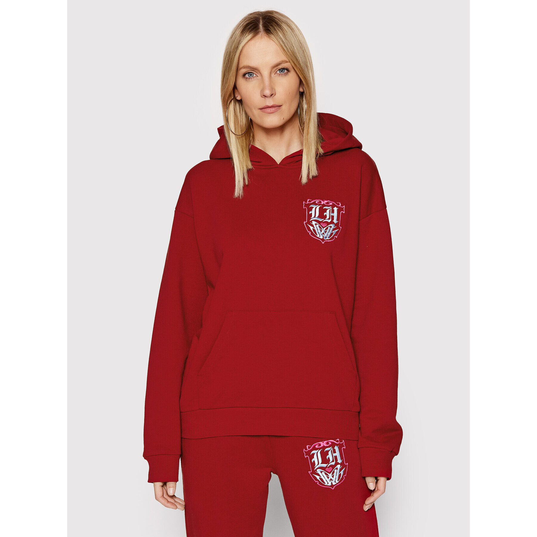 Local Heroes Суитшърт Royal Squad SS22S0030 Бордо Oversize - Pepit.bg