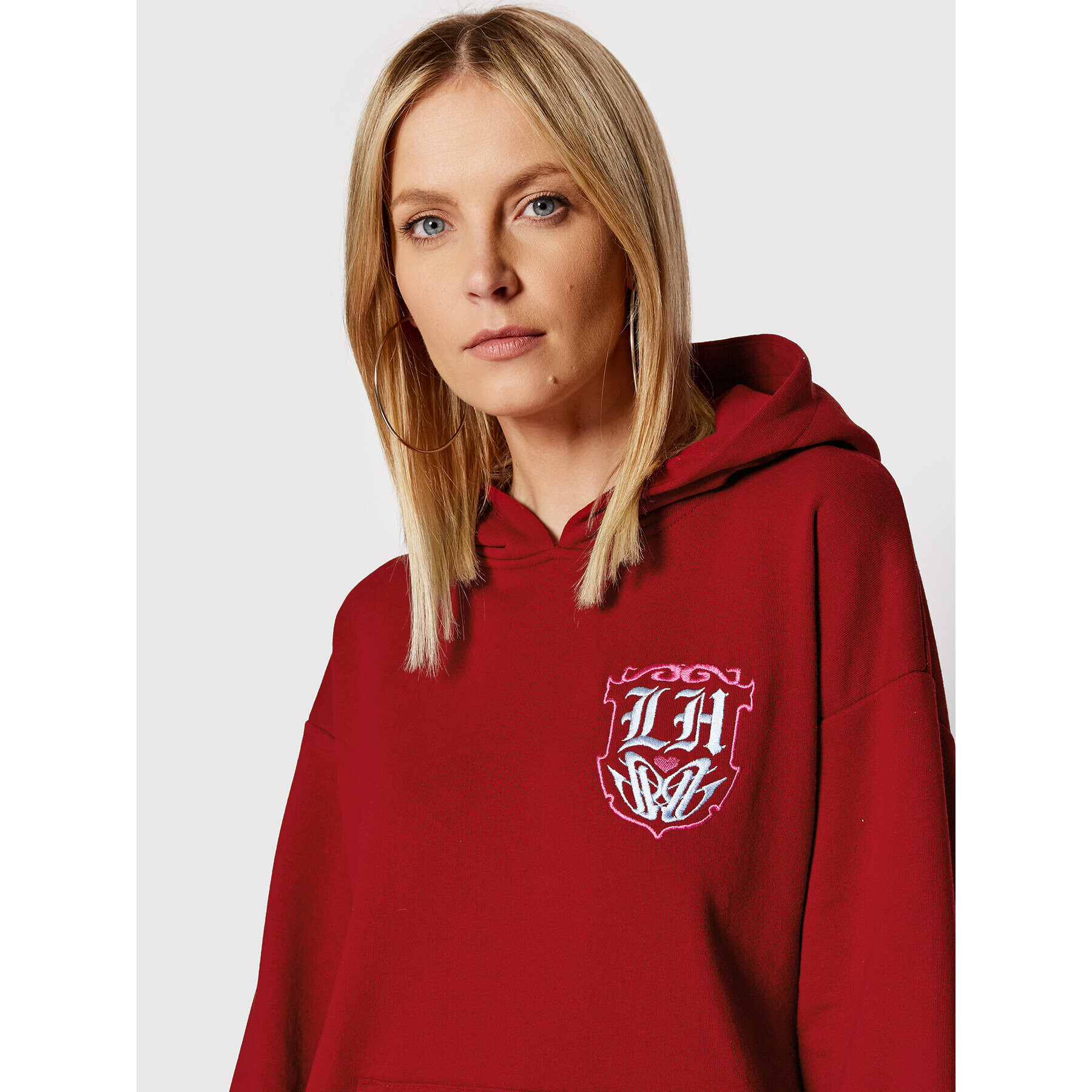 Local Heroes Суитшърт Royal Squad SS22S0030 Бордо Oversize - Pepit.bg