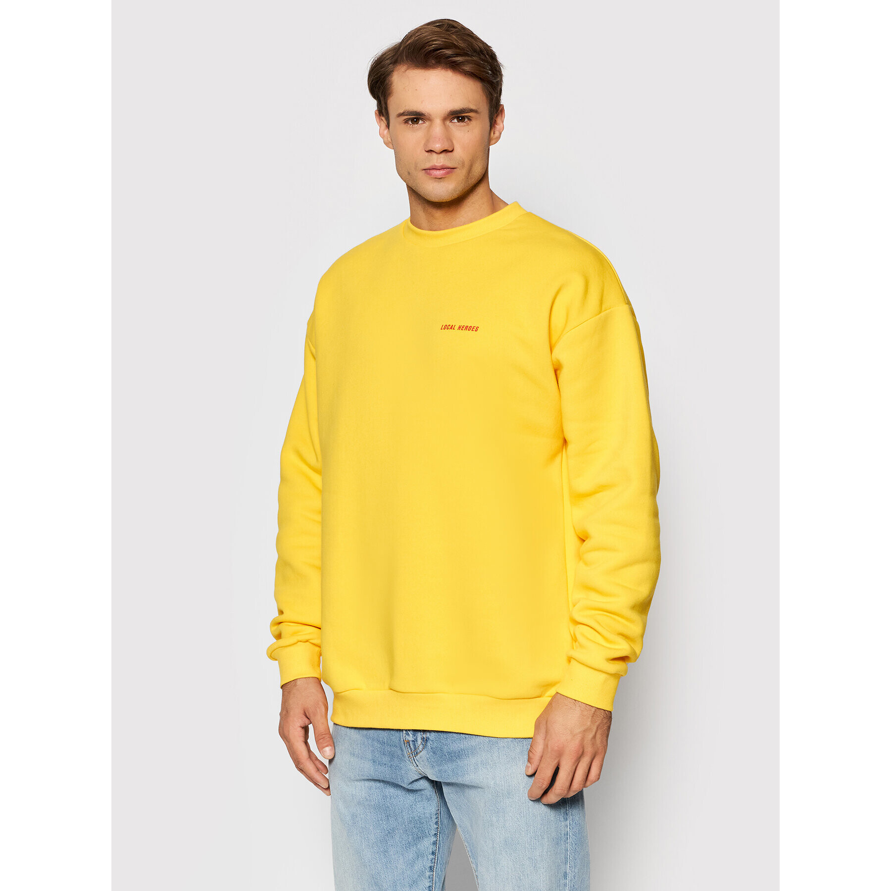 Local Heroes Суитшърт Super Luck AW21S0110 Жълт Regular Fit - Pepit.bg