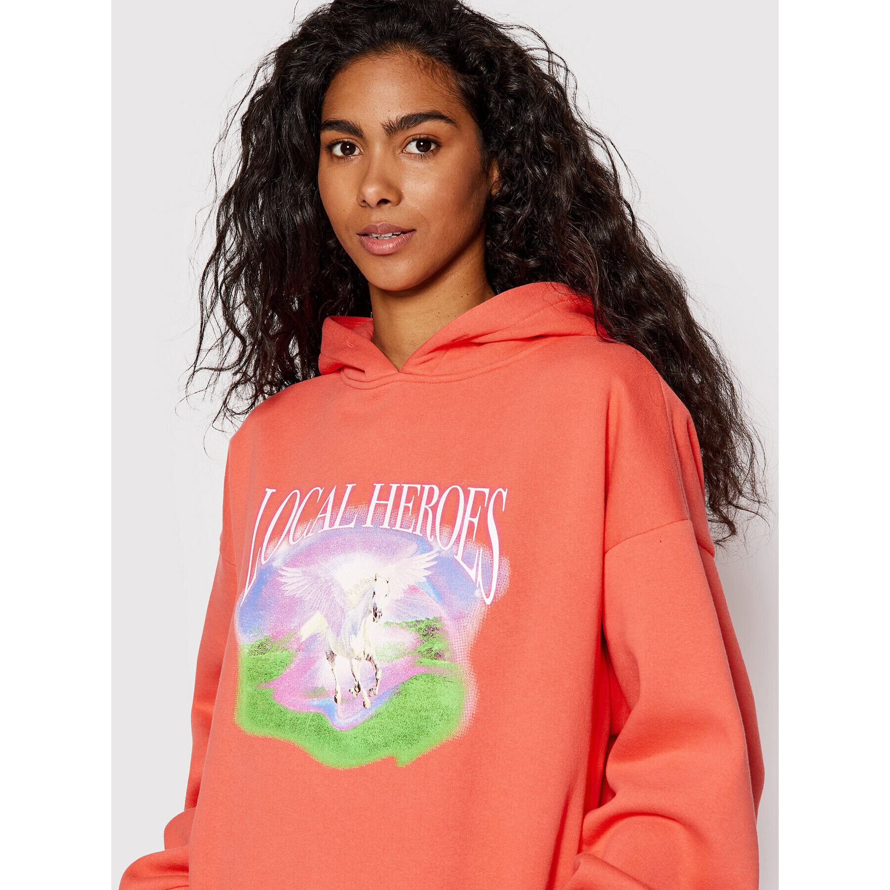 Local Heroes Суитшърт Utopia SS22S0027 Розов Oversize - Pepit.bg