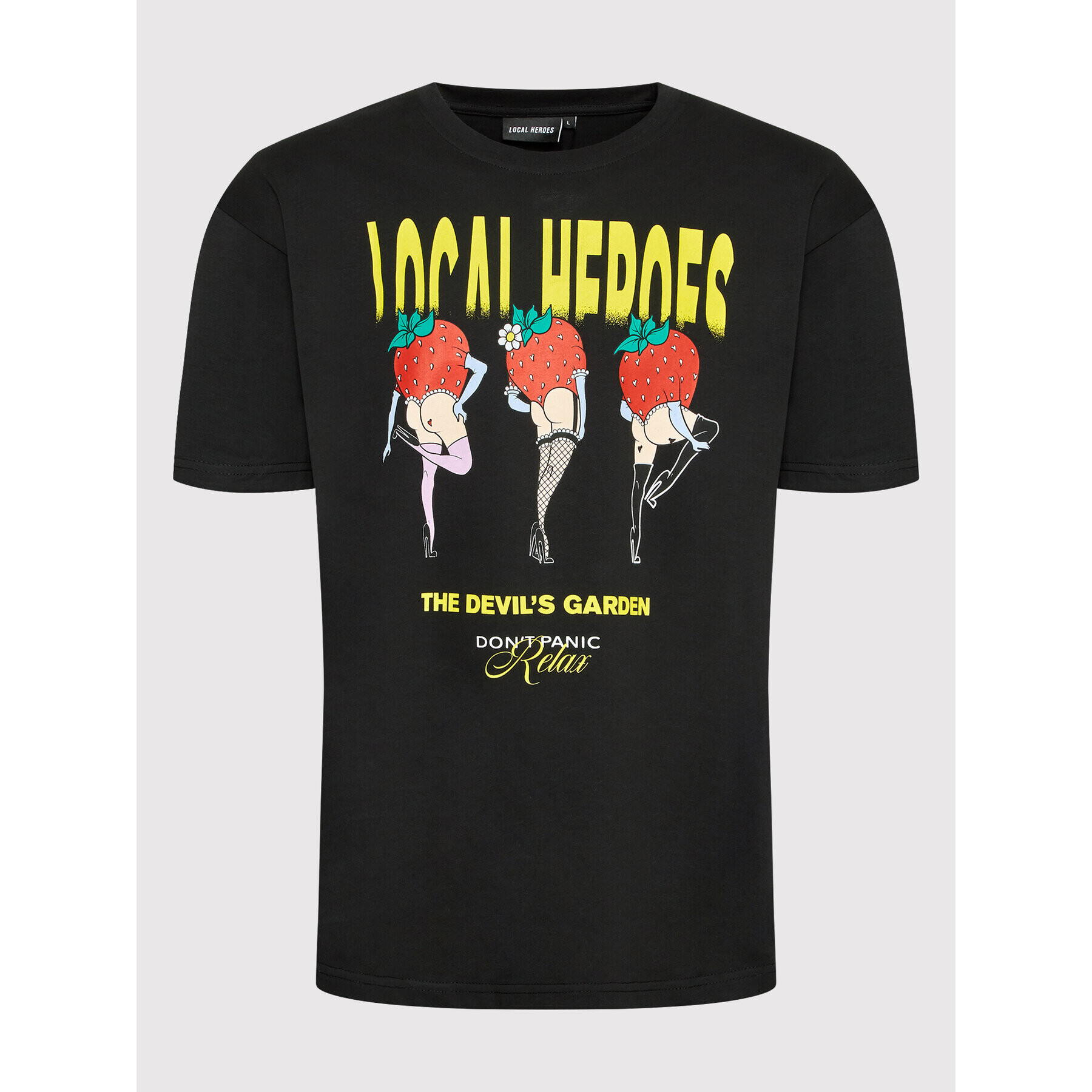Local Heroes Тишърт Devil's Garden AW22T0044 Черен Oversize - Pepit.bg