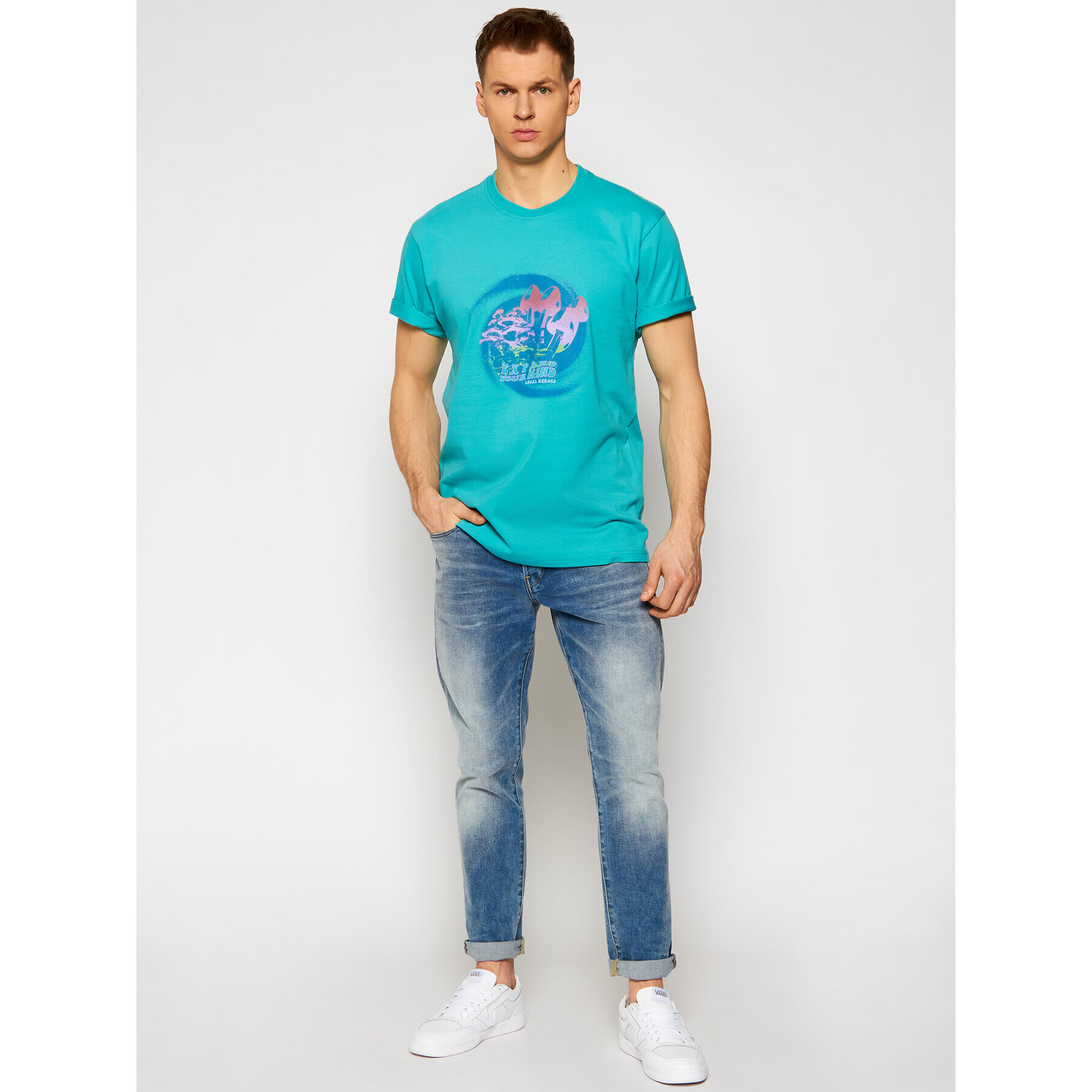Local Heroes Тишърт Expand Your Mind SS21T0073 Зелен Regular Fit - Pepit.bg
