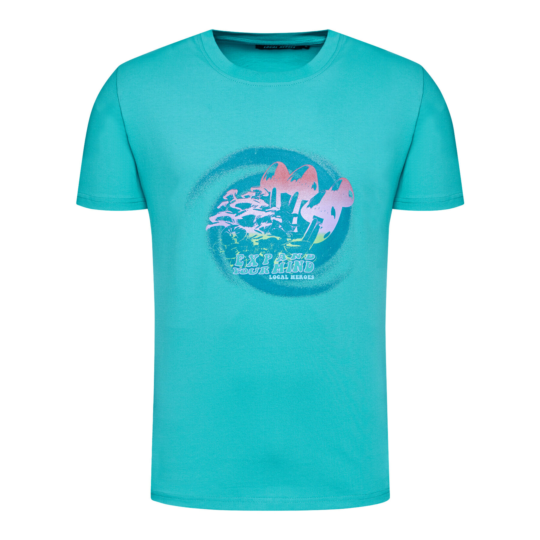 Local Heroes Тишърт Expand Your Mind SS21T0073 Зелен Regular Fit - Pepit.bg