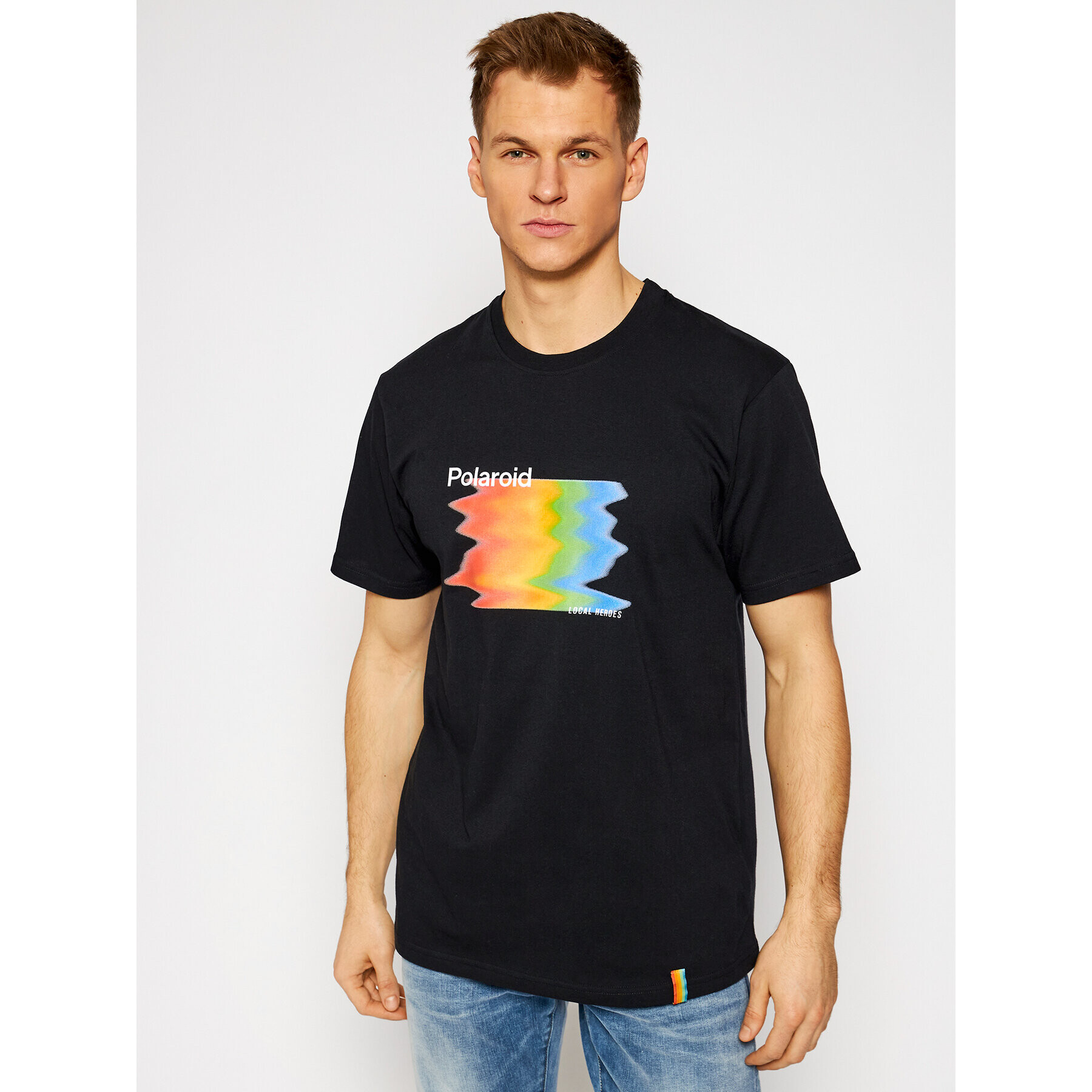 Local Heroes Тишърт Glitch LHPLT0010 Черен Regular Fit - Pepit.bg