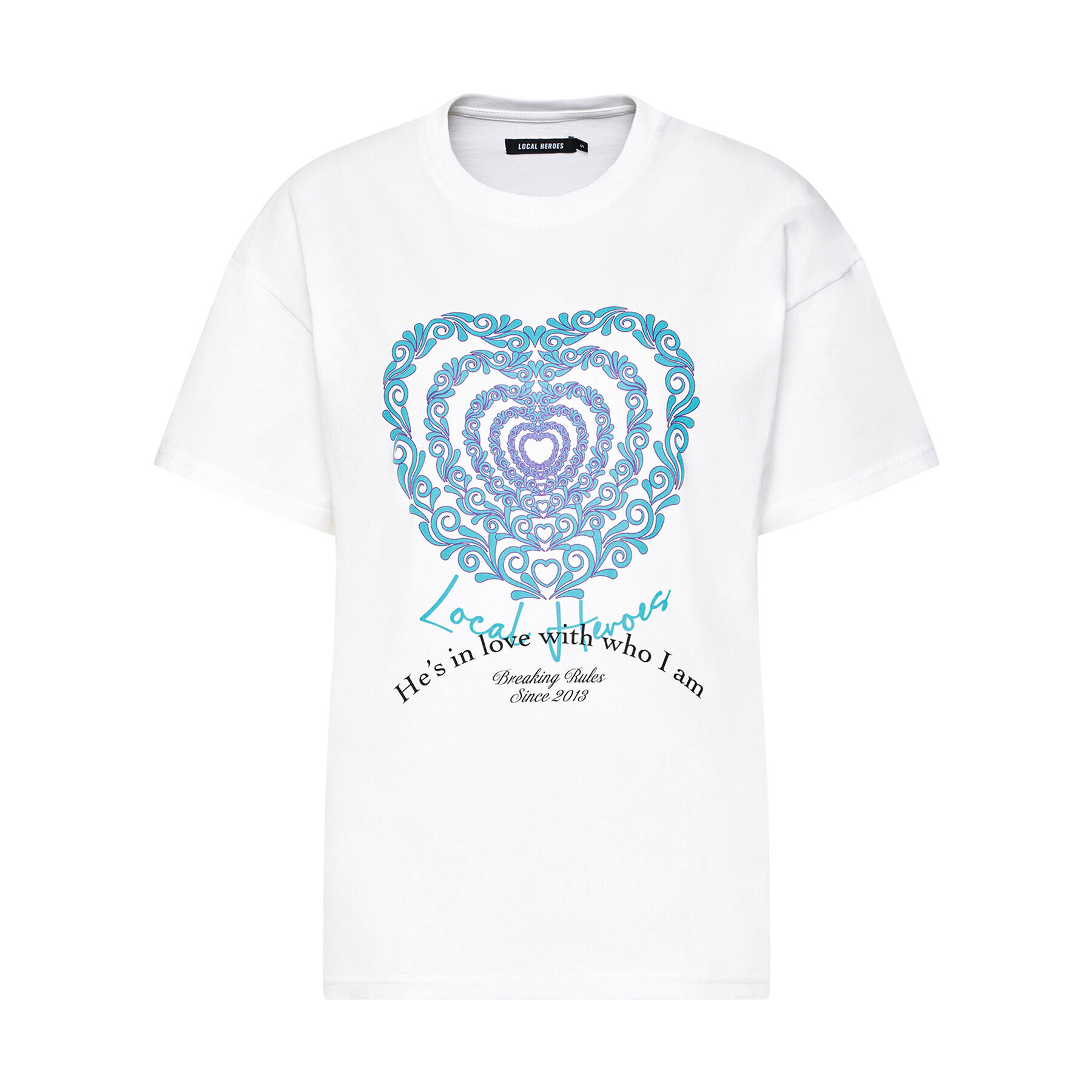 Local Heroes Тишърт Infinity Love SS21T0012 Бял Relaxed Fit - Pepit.bg