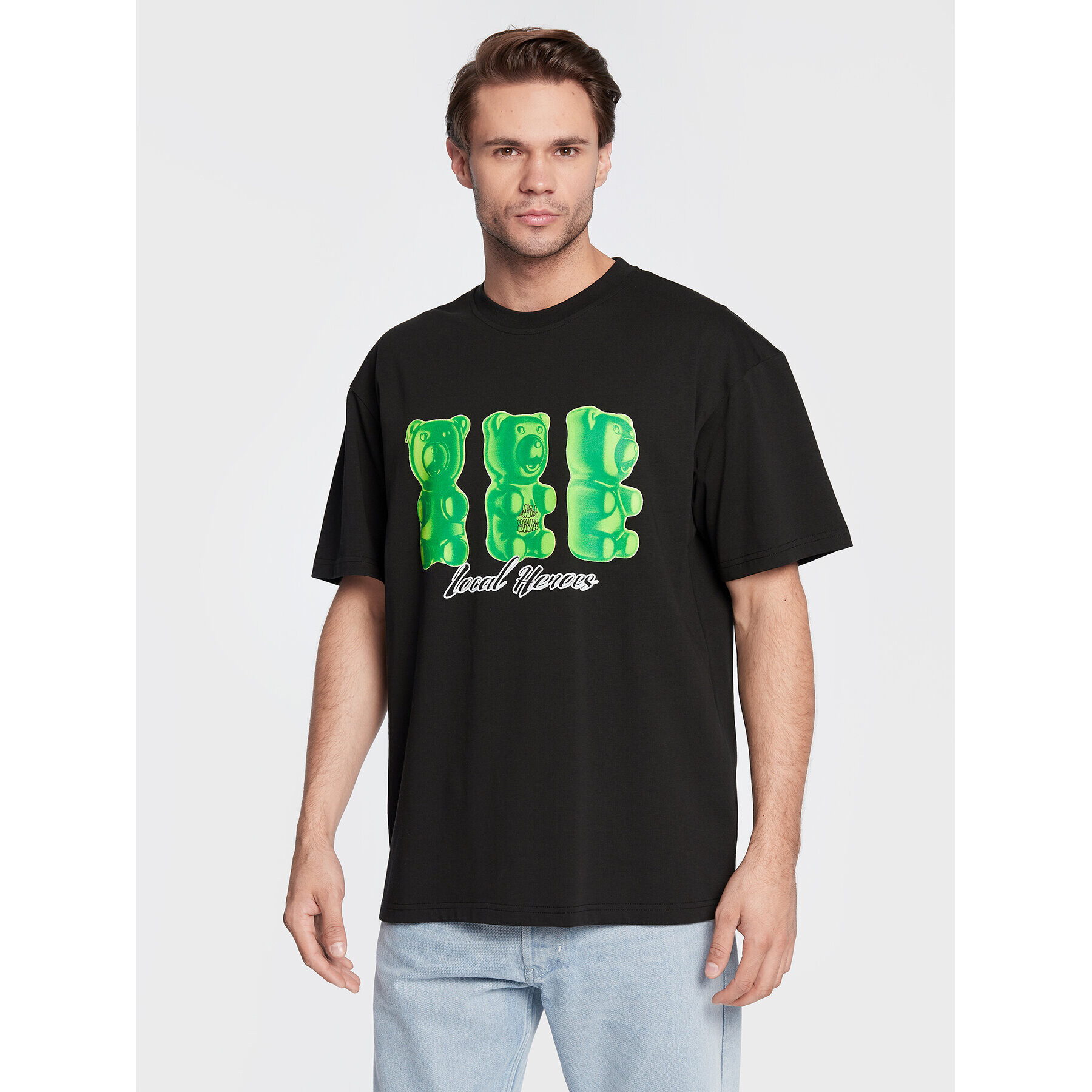 Local Heroes Тишърт Jelly Bears AW22T0034 Черен Oversize - Pepit.bg