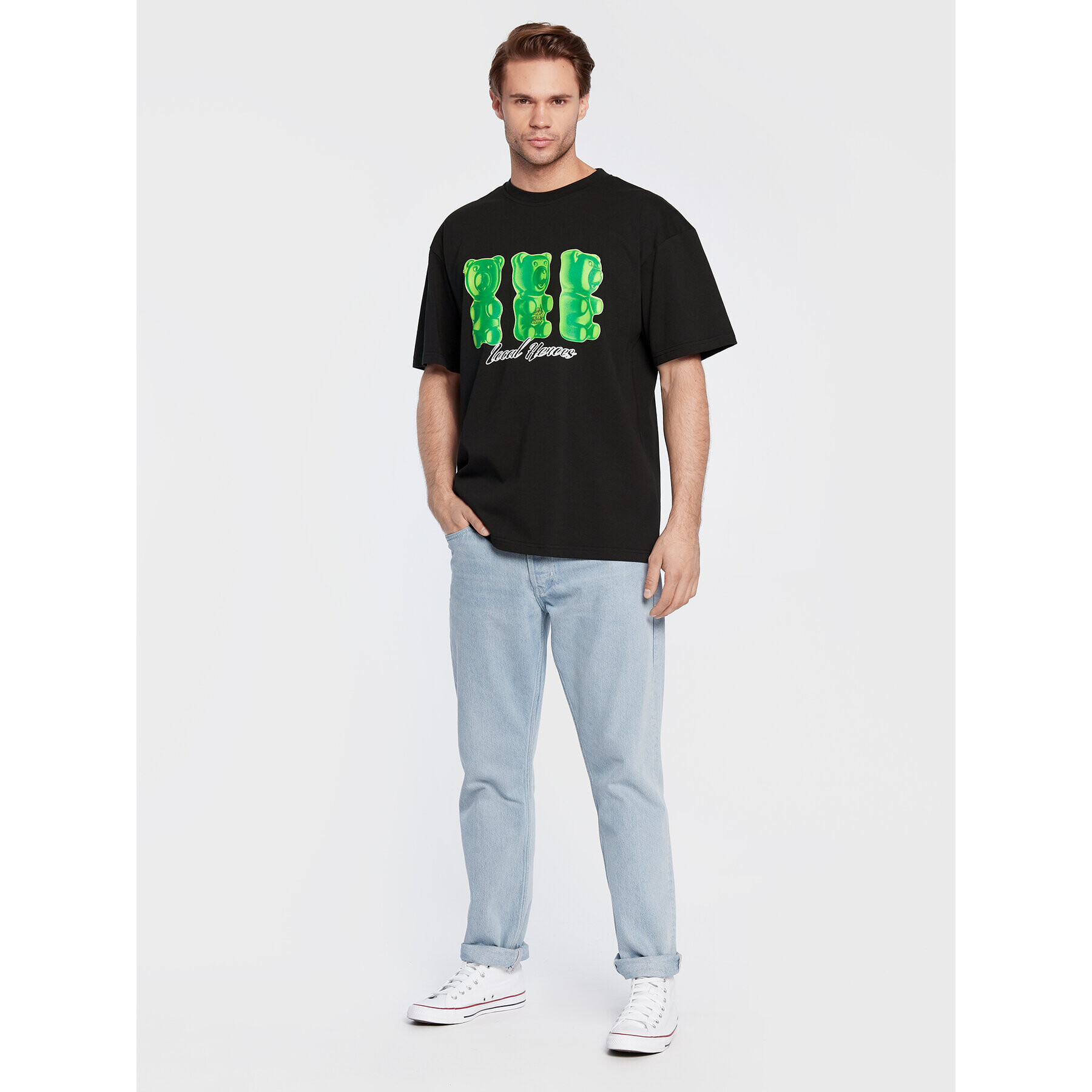 Local Heroes Тишърт Jelly Bears AW22T0034 Черен Oversize - Pepit.bg