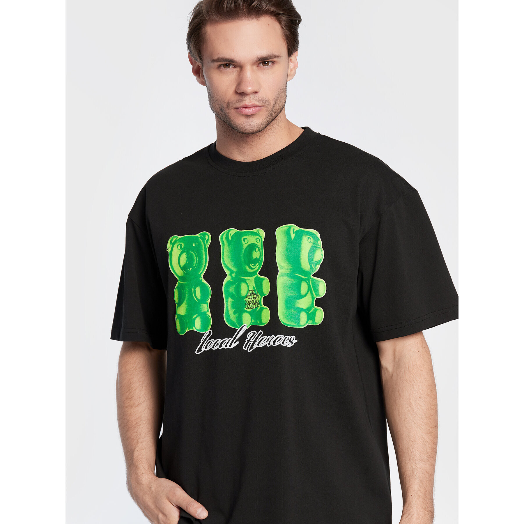 Local Heroes Тишърт Jelly Bears AW22T0034 Черен Oversize - Pepit.bg