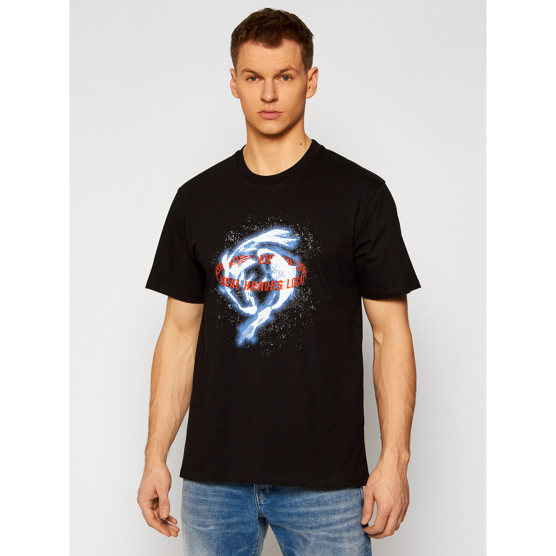 Local Heroes Тишърт Koi SS21T0066 Черен Regular Fit - Pepit.bg