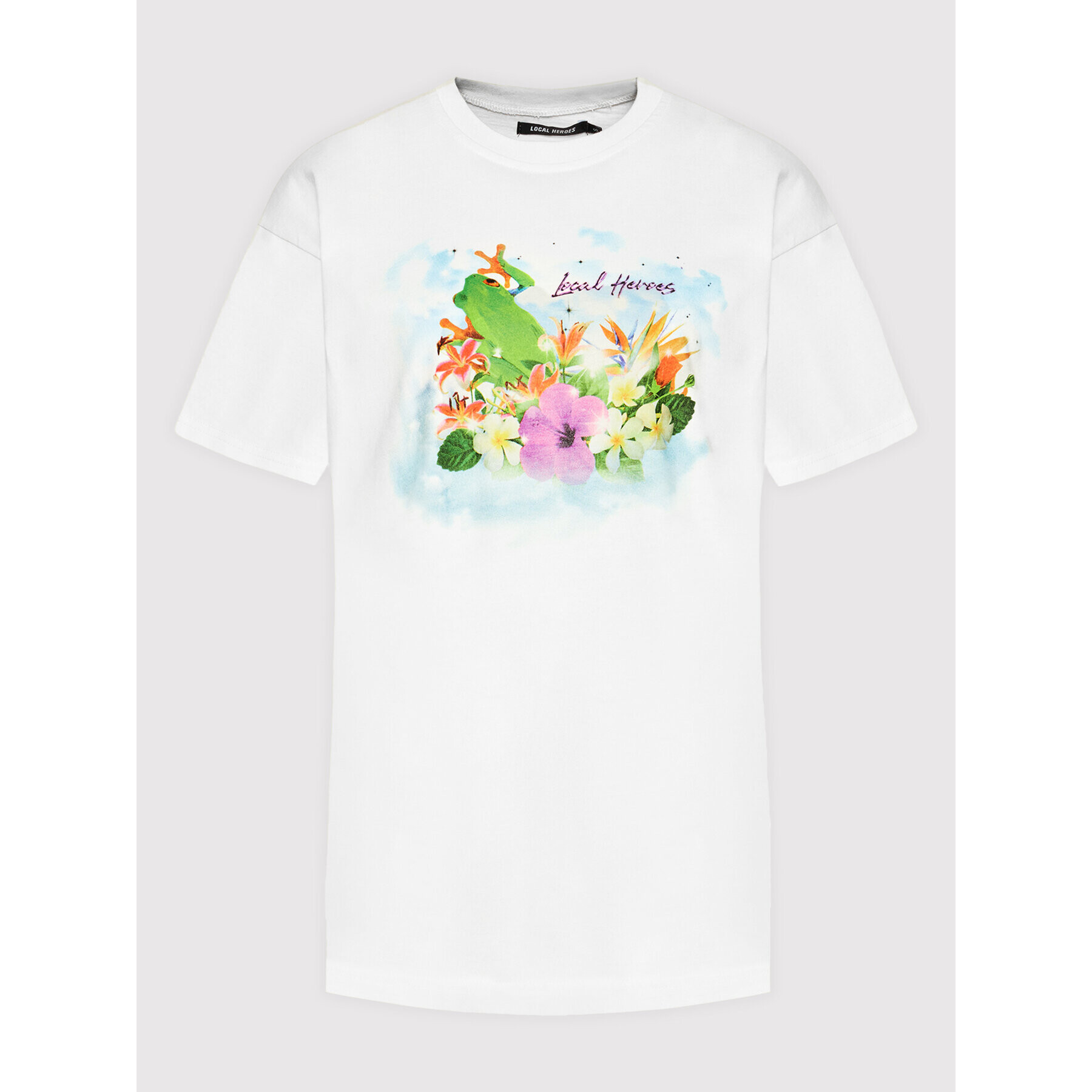 Local Heroes Тишърт Lost In Paradise SS22T0002 Бял Oversize - Pepit.bg