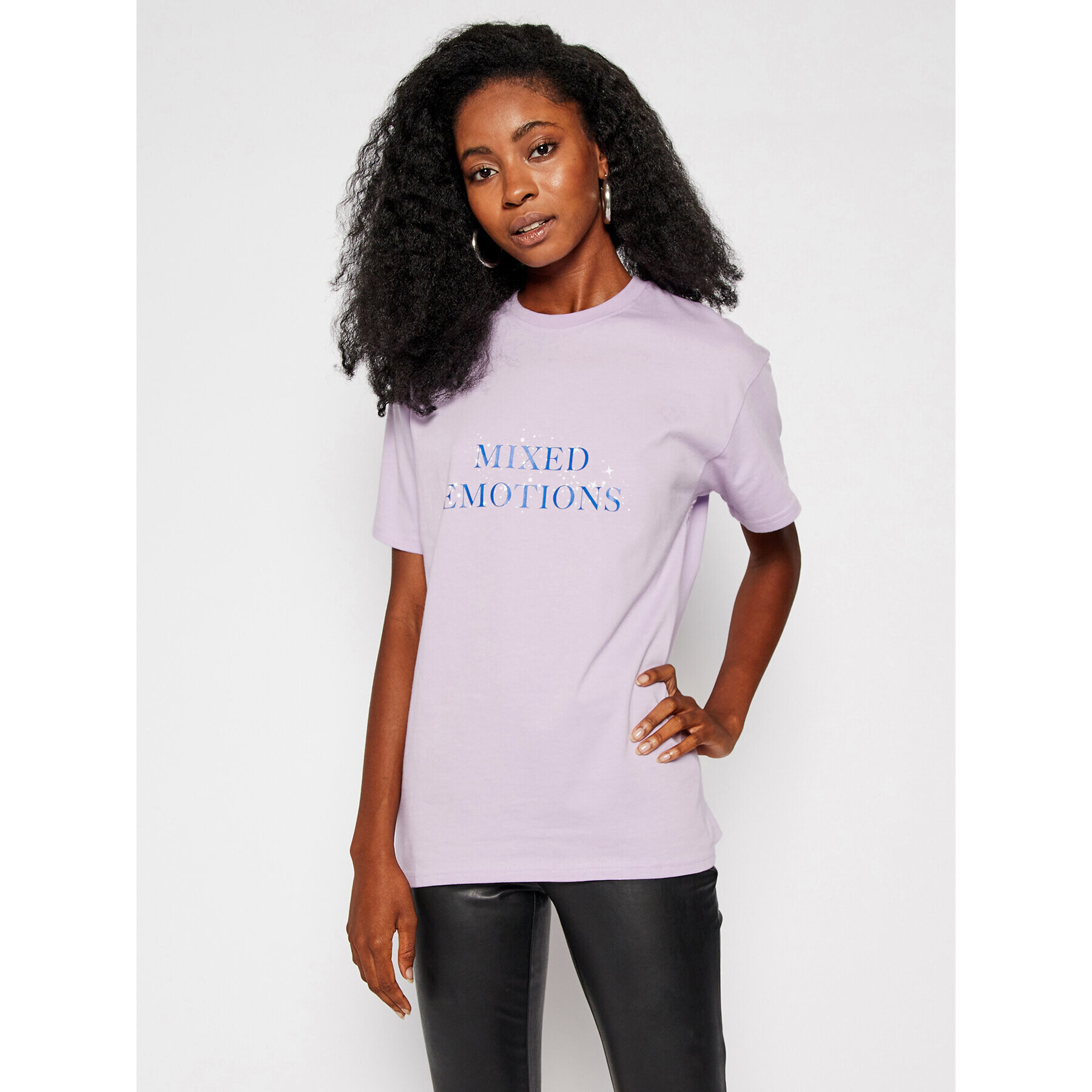 Local Heroes Тишърт Mixed Emotions AW2021T0019 Виолетов Regular Fit - Pepit.bg