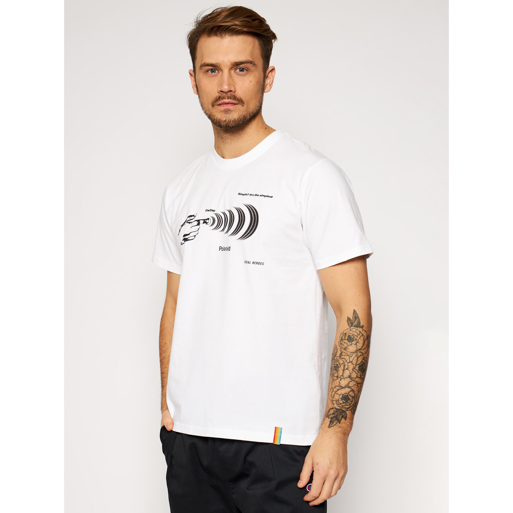 Local Heroes Тишърт One Step LHPLT0011 Бял Regular Fit - Pepit.bg