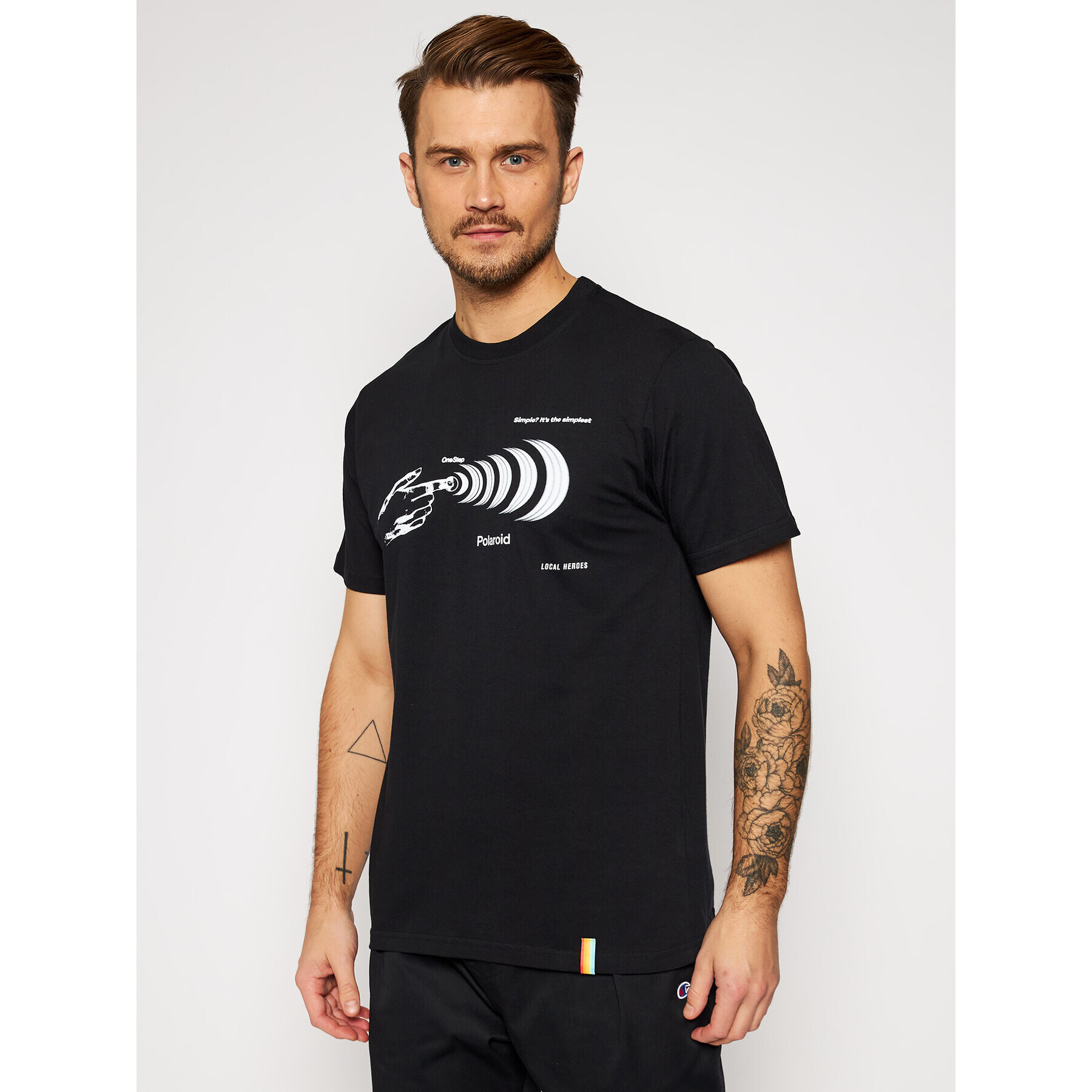 Local Heroes Тишърт One Step LHPLT0014 Черен Regular Fit - Pepit.bg