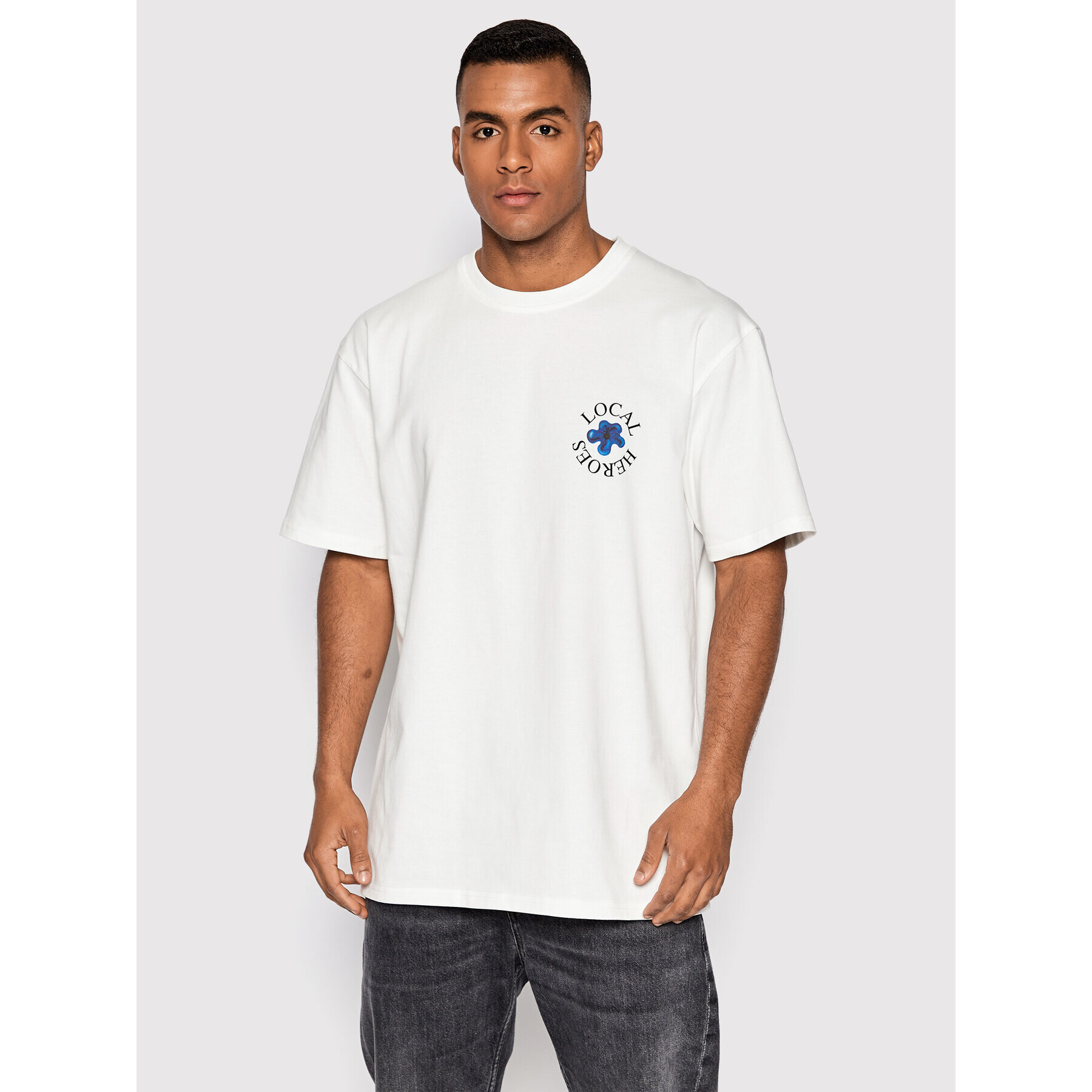 Local Heroes Тишърт Pick Poison AW22T0027 Бял Oversize - Pepit.bg