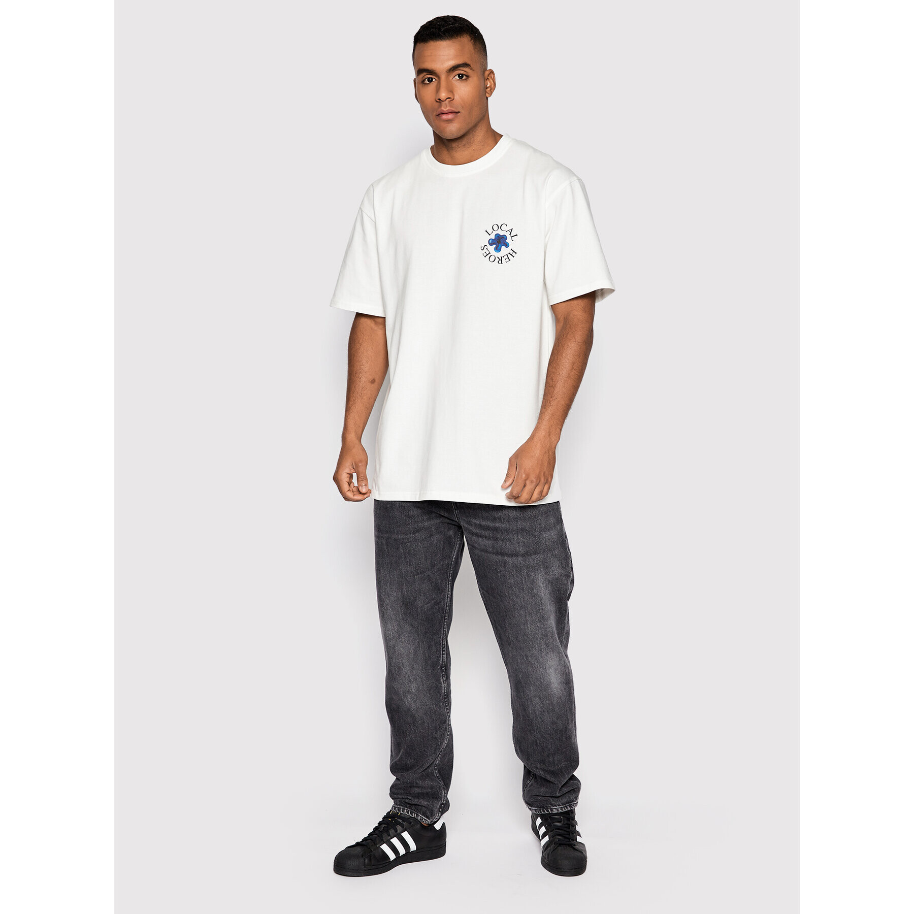 Local Heroes Тишърт Pick Poison AW22T0027 Бял Oversize - Pepit.bg