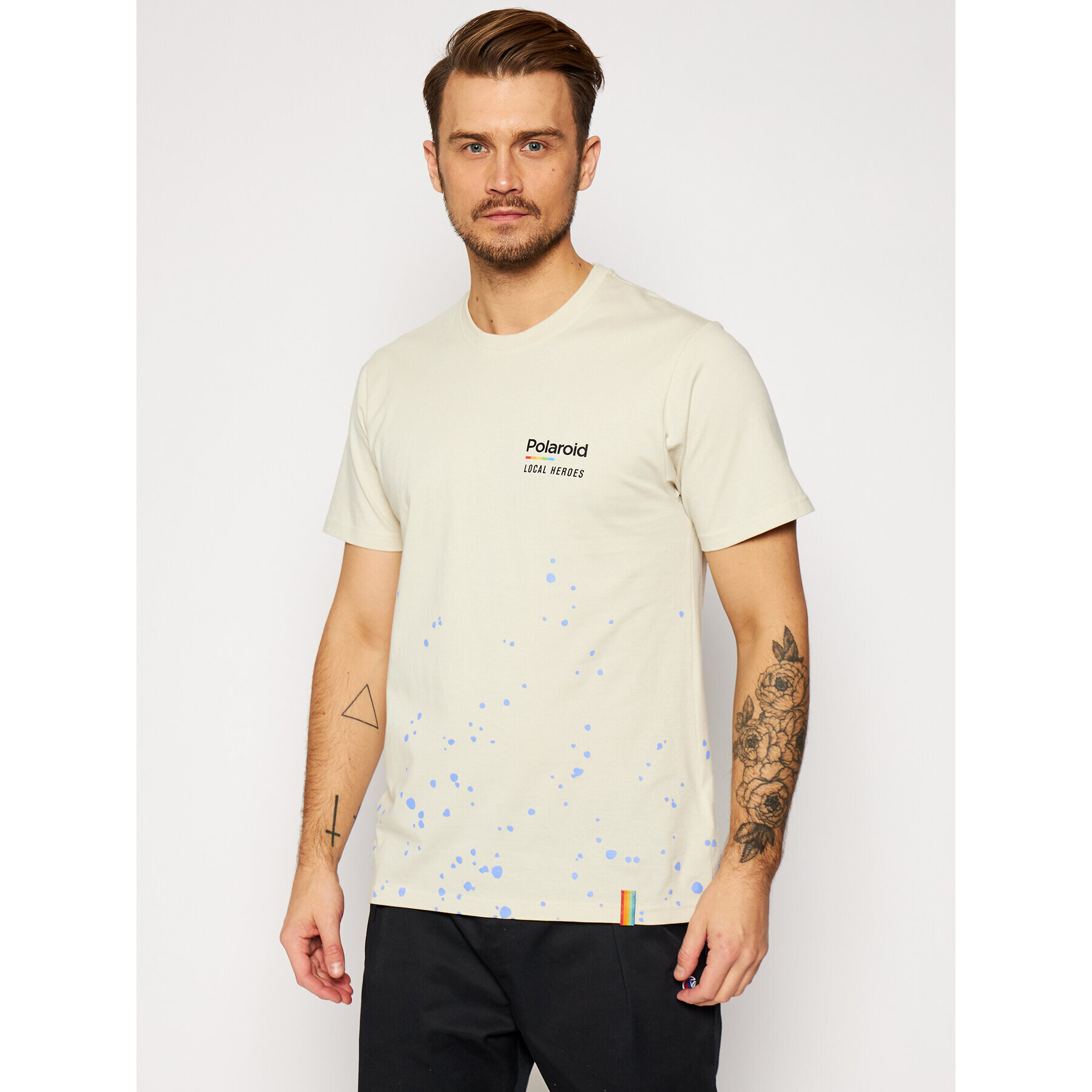 Local Heroes Тишърт Spray Polaroid LHPLT0008 Бежов Regular Fit - Pepit.bg