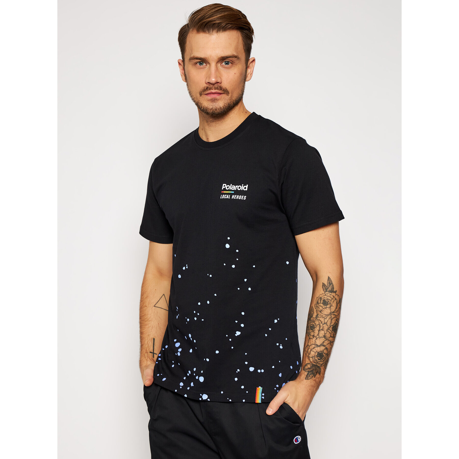 Local Heroes Тишърт Spray Polaroid LHPLT0015 Черен Regular Fit - Pepit.bg