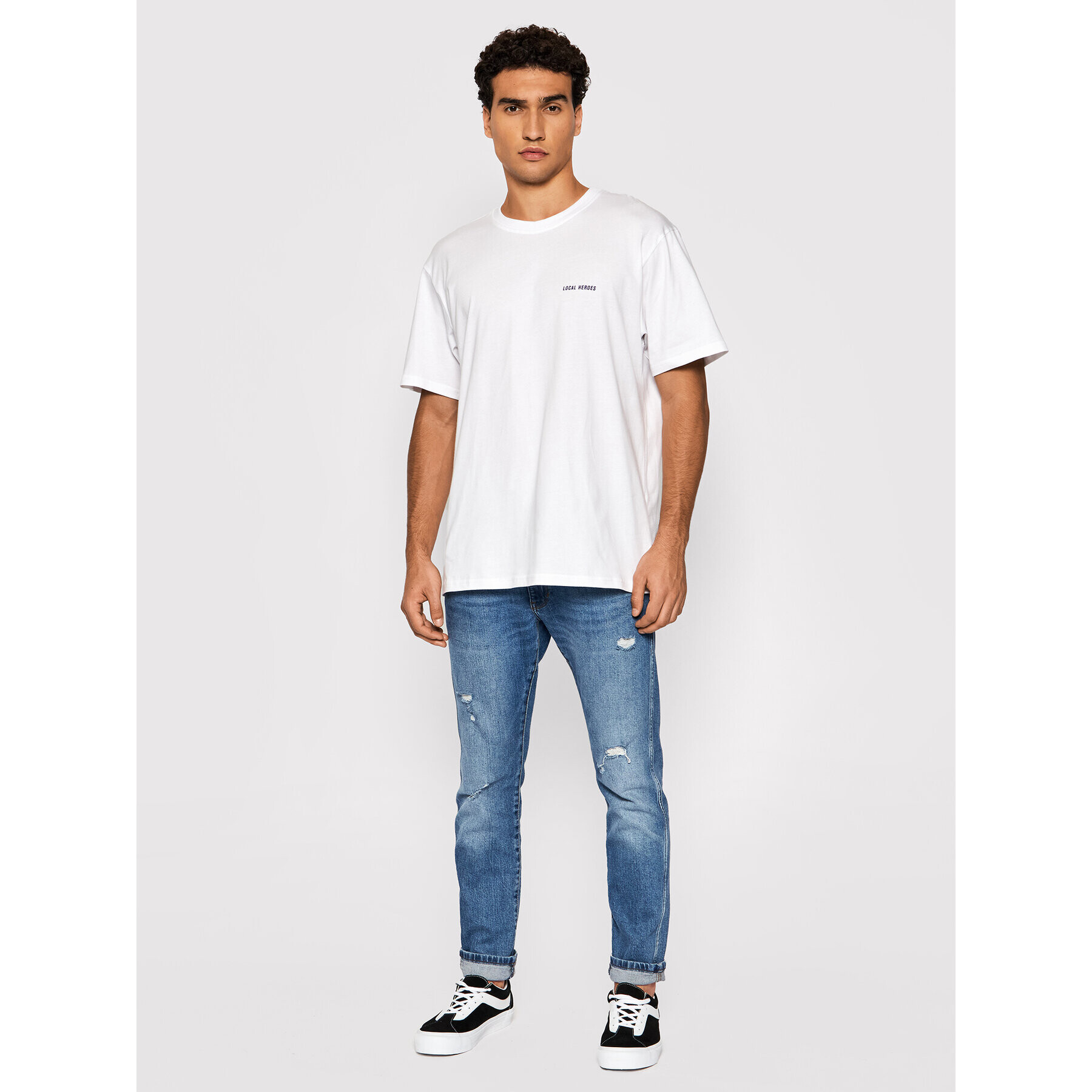Local Heroes Тишърт Super Luck AW21T0117 Бял Regular Fit - Pepit.bg