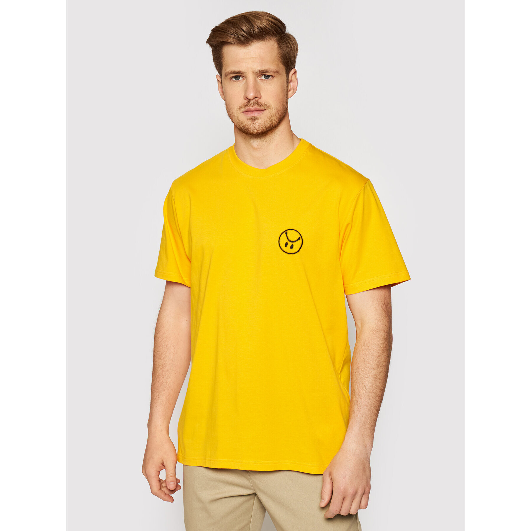 Local Heroes Тишърт Unhappy Tee AW21T0096 Златист Regular Fit - Pepit.bg