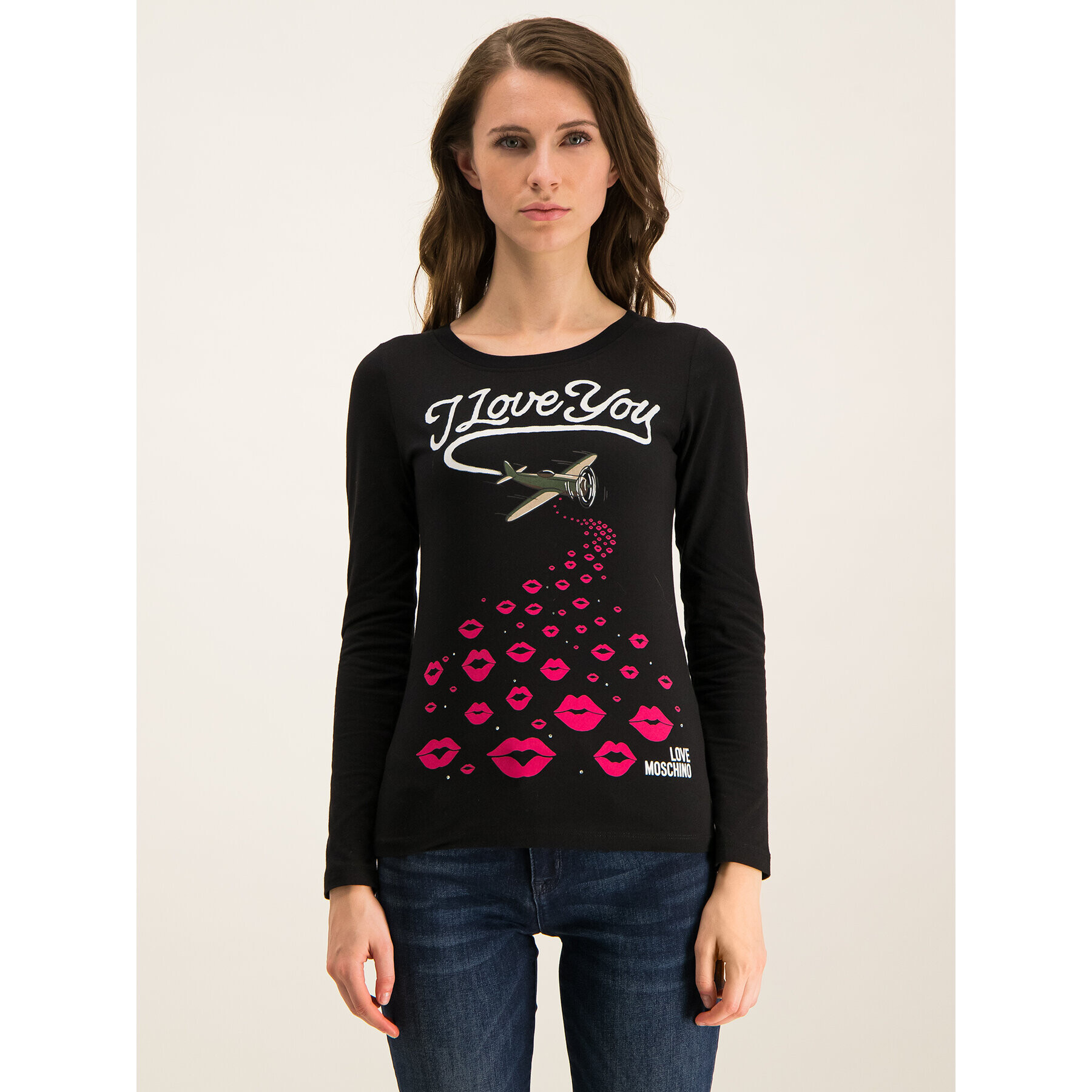 LOVE MOSCHINO Блуза W4G5206E 2065 Черен Regular Fit - Pepit.bg