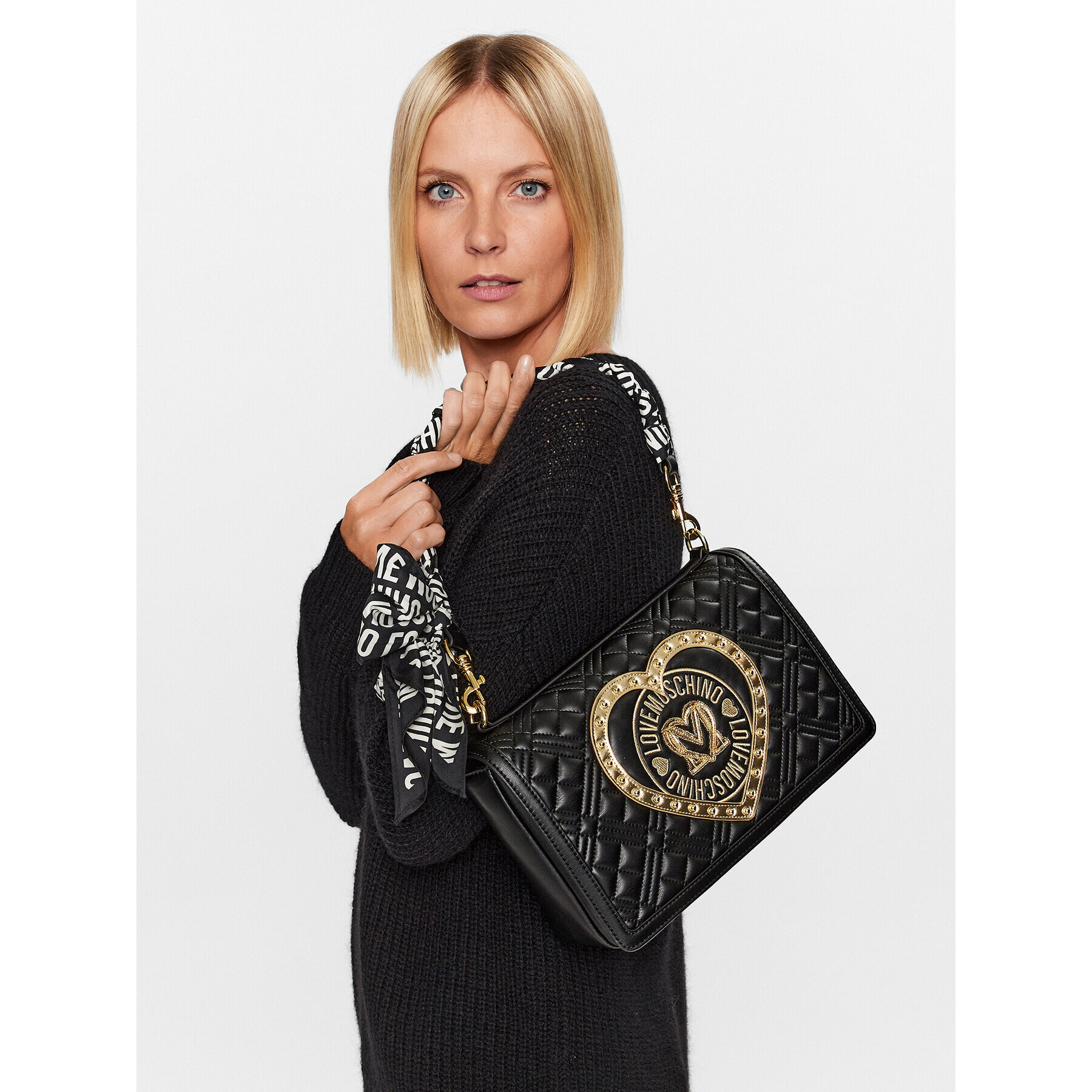 LOVE MOSCHINO Дамска чанта Borsa Quilted JC4269PP0HKM100A Черен - Pepit.bg