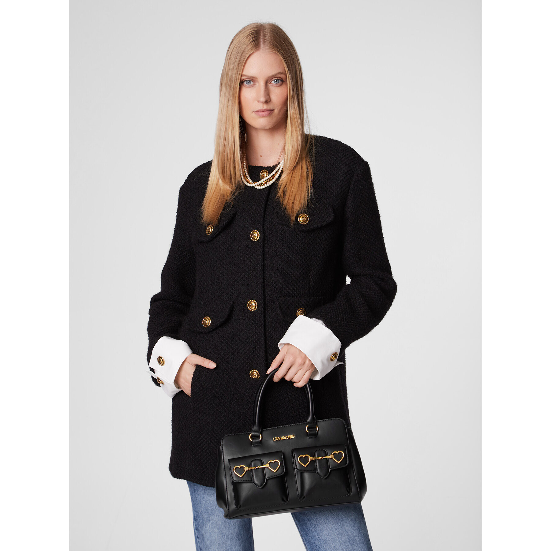 LOVE MOSCHINO Дамска чанта JC4073PP1FLC0000 Черен - Pepit.bg