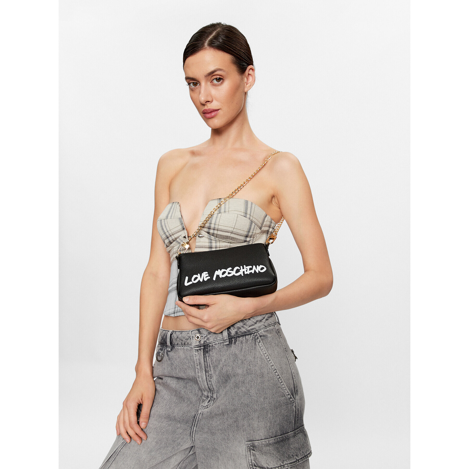 LOVE MOSCHINO Дамска чанта JC4255PP0HK1300A Черен - Pepit.bg