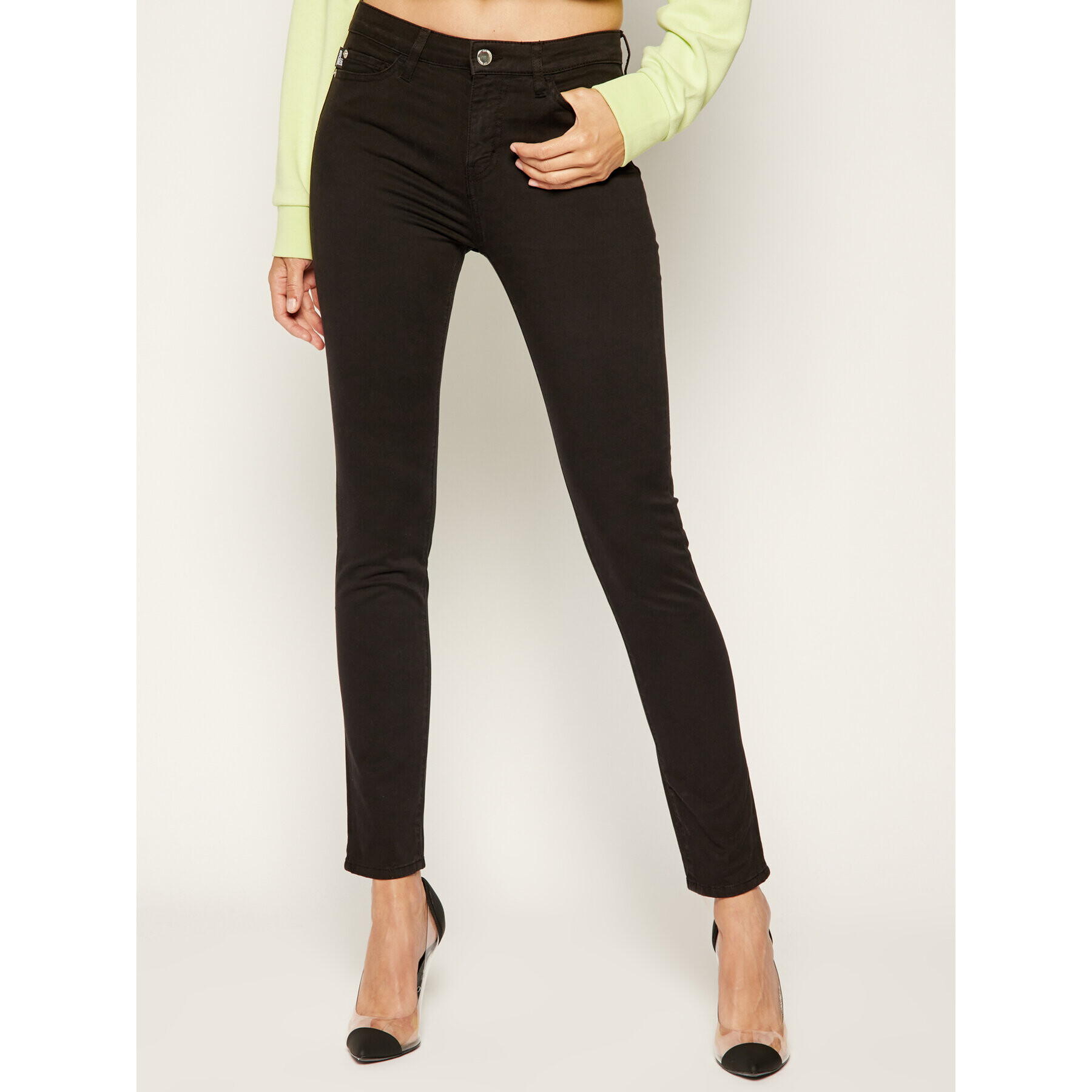 LOVE MOSCHINO Дънки WQ40400S 3300 Черен Slim Fit - Pepit.bg