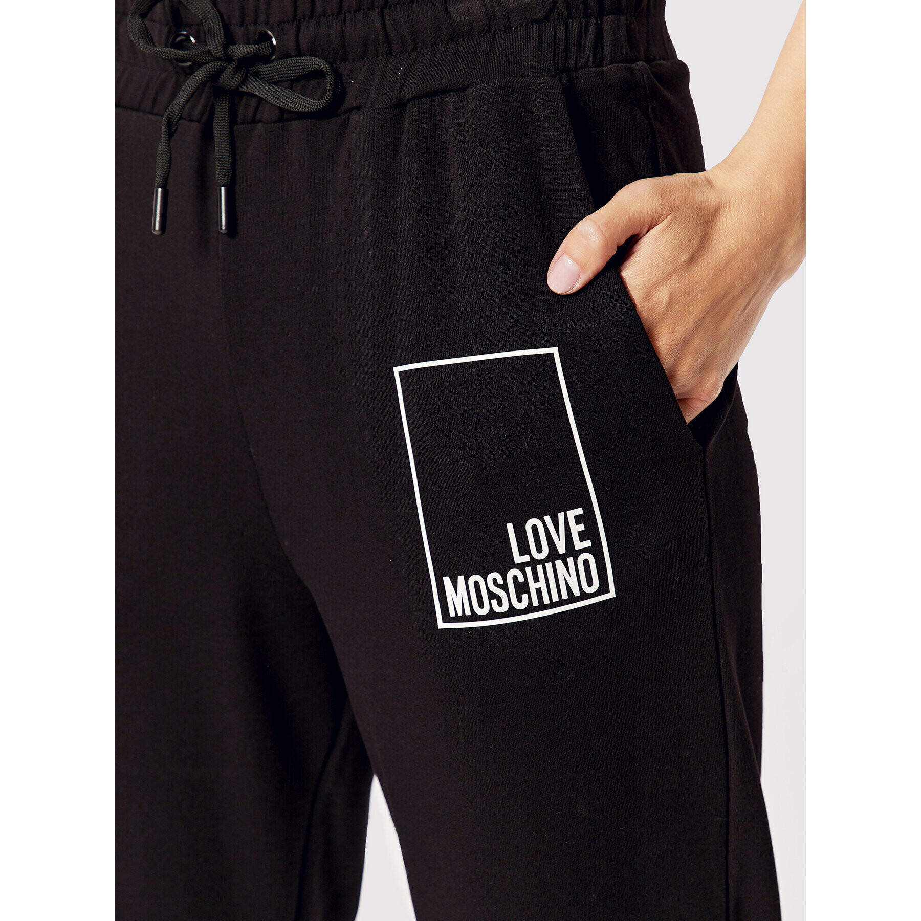 LOVE MOSCHINO Долнище анцуг W155607E 2374 Черен Regular Fit - Pepit.bg