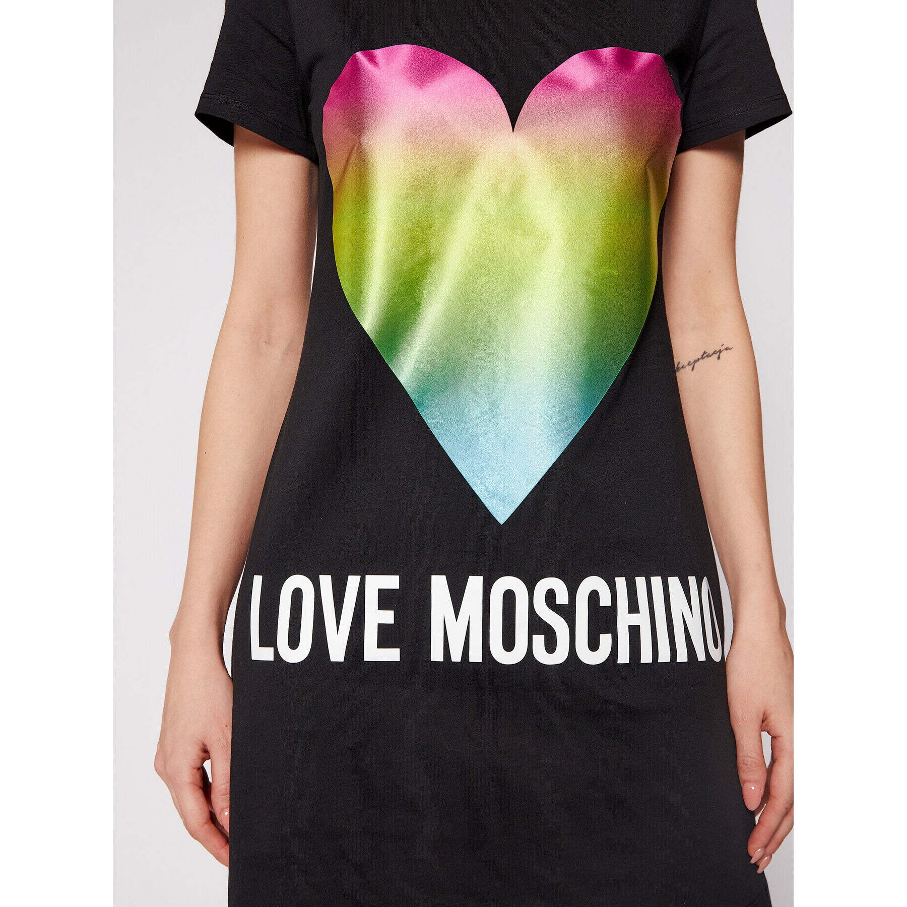 LOVE MOSCHINO Ежедневна рокля W592914M 3876 Черен Regular Fit - Pepit.bg