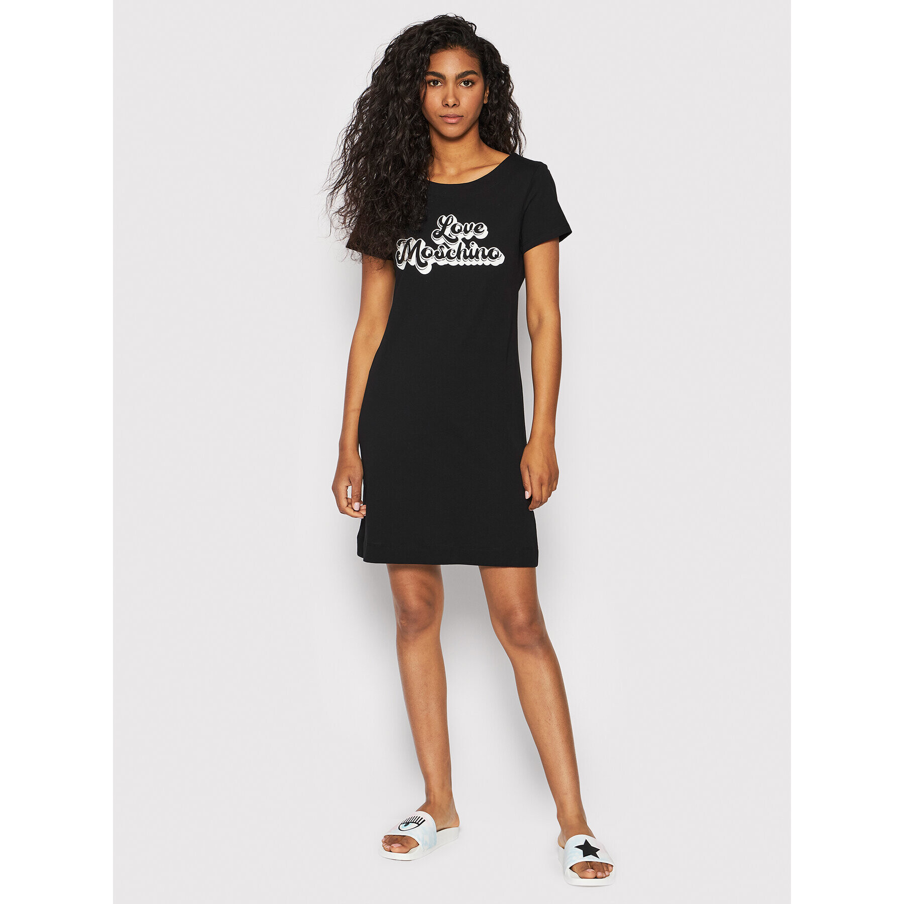 LOVE MOSCHINO Ежедневна рокля W592920M 3876 Черен Regular Fit - Pepit.bg