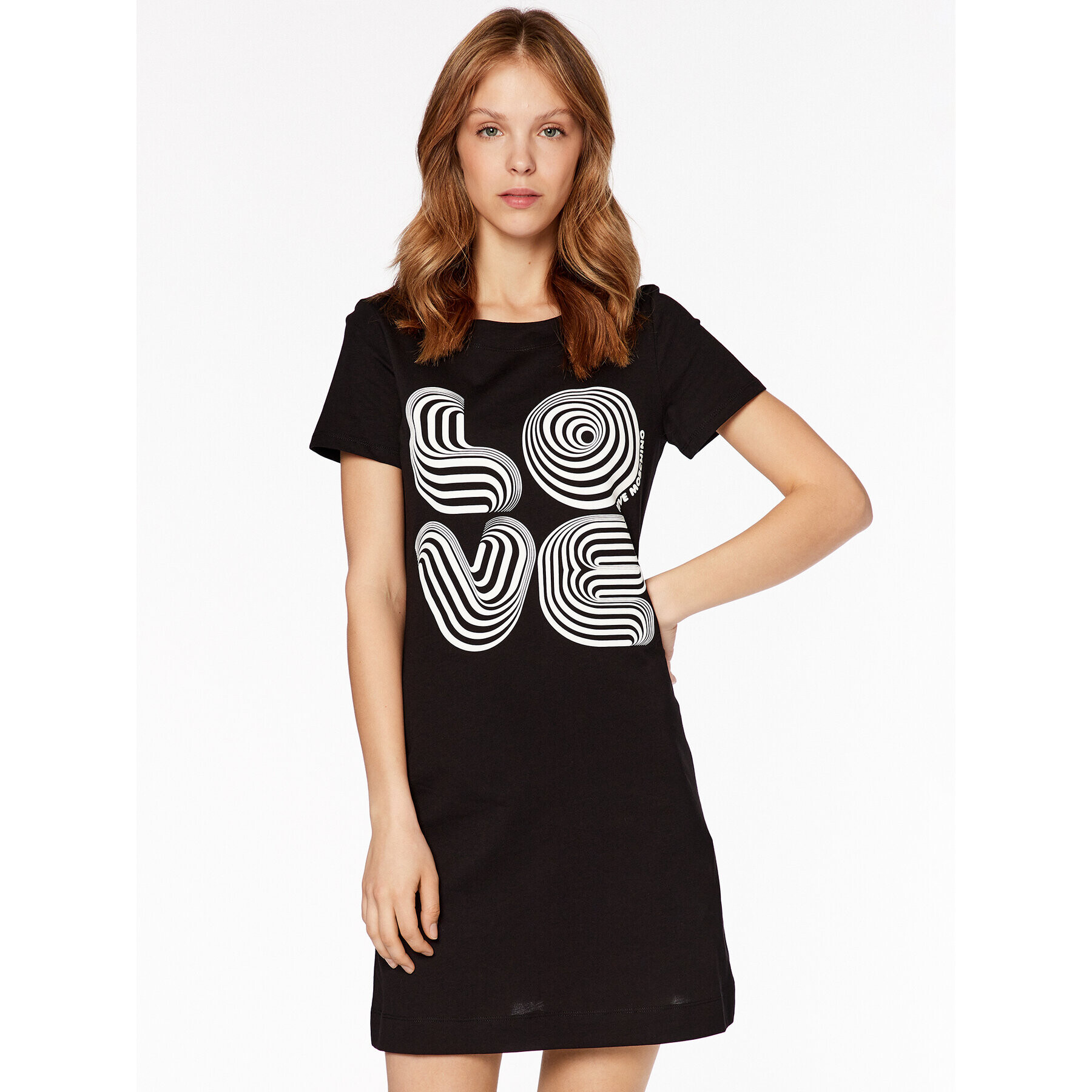 LOVE MOSCHINO Ежедневна рокля W592923M 3876 Черен Regular Fit - Pepit.bg