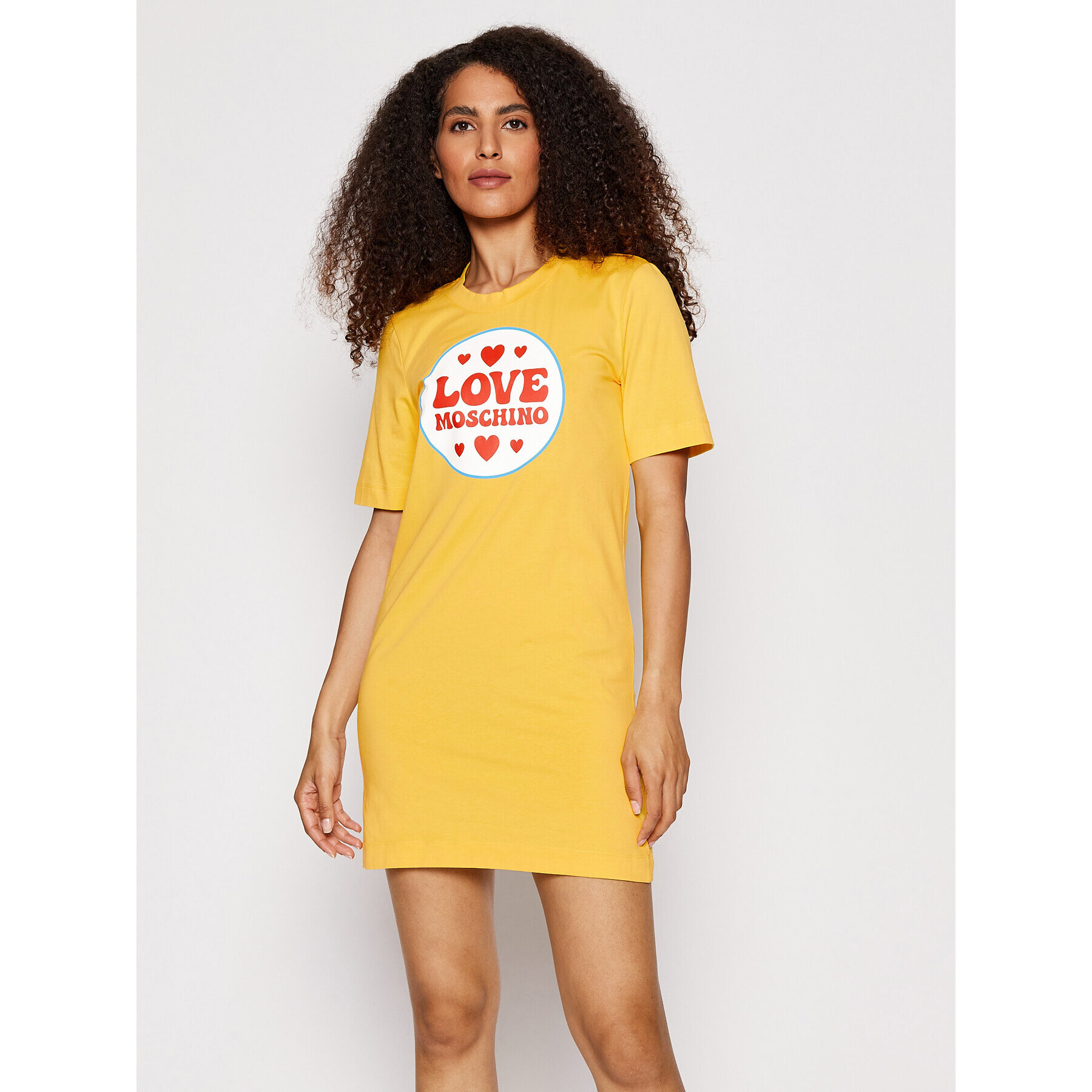 LOVE MOSCHINO Ежедневна рокля W5A0228E 1951 Жълт Regular Fit - Pepit.bg