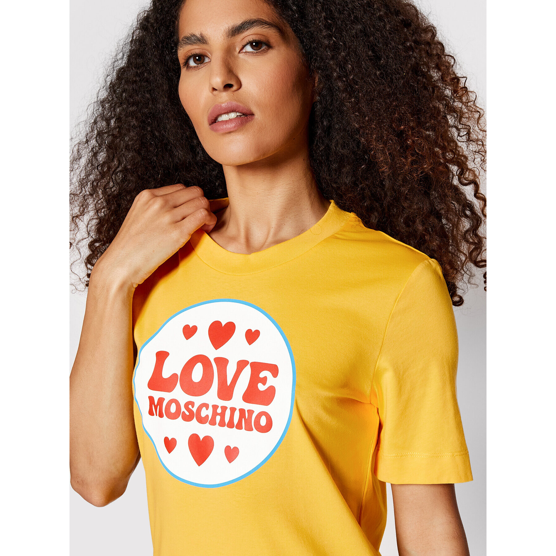 LOVE MOSCHINO Ежедневна рокля W5A0228E 1951 Жълт Regular Fit - Pepit.bg