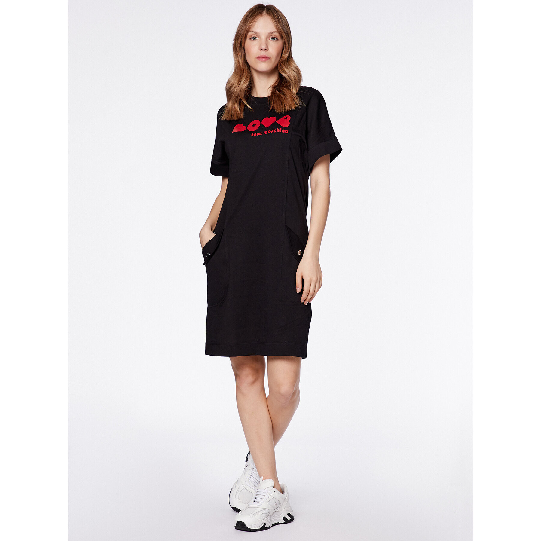 LOVE MOSCHINO Ежедневна рокля W5D1601M 3876 Черен Regular Fit - Pepit.bg