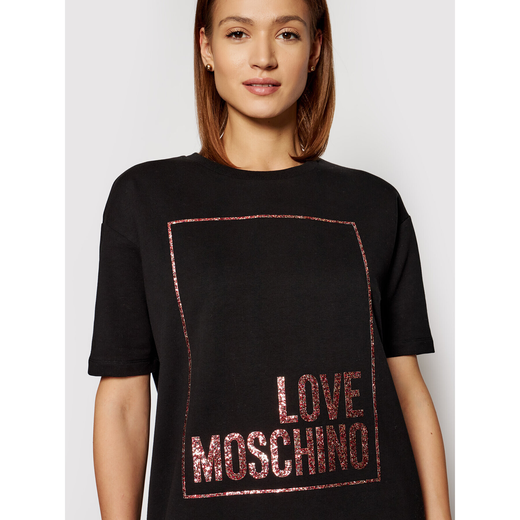 LOVE MOSCHINO Ежедневна рокля W592329E 2180 Черен Regular Fit - Pepit.bg