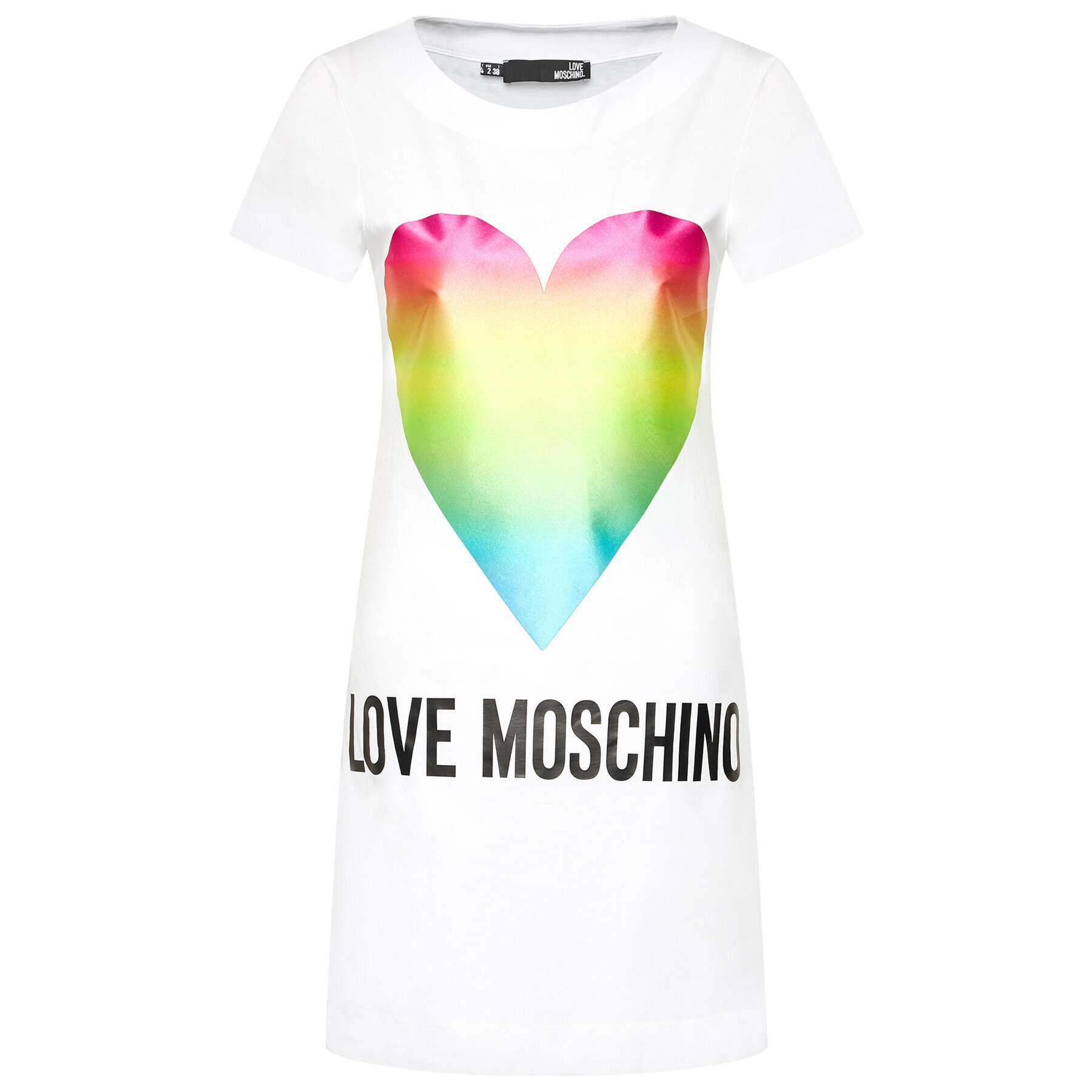 LOVE MOSCHINO Ежедневна рокля W592914M 3876 Бял Regular Fit - Pepit.bg