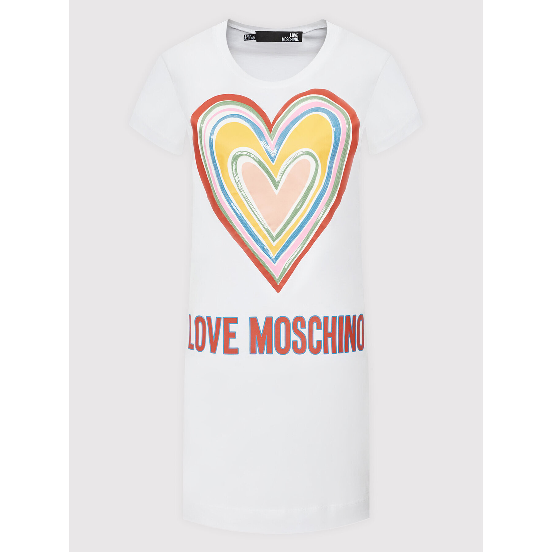 LOVE MOSCHINO Ежедневна рокля W592918M 3876 Бял Regular Fit - Pepit.bg