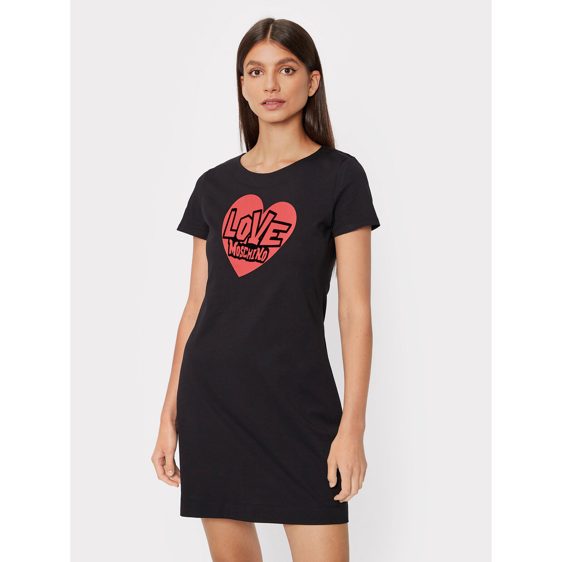 LOVE MOSCHINO Ежедневна рокля W592921M 3876 Черен Regular Fit - Pepit.bg